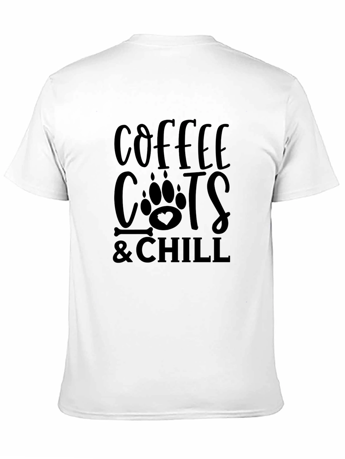 Black Coffee Cats & Chill Black Graphic T-Shirt view 11