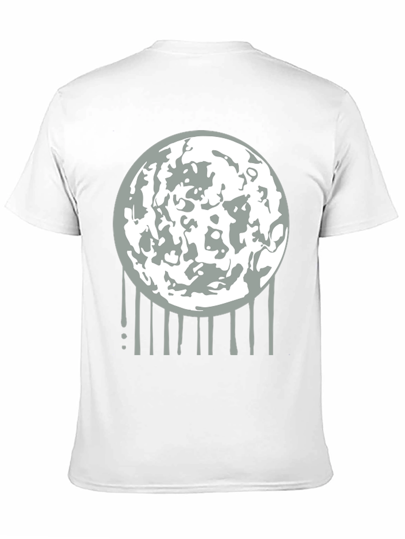 Black Lunar Drip Graphic Tee - Modern Streetwear view 11