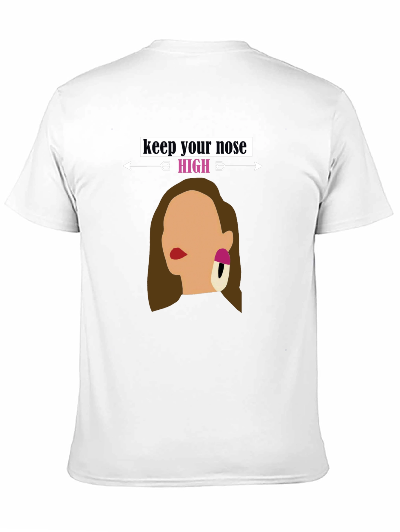 Black Keep Your Nose High Graphic Tee - Stylish Statement Shirt view 11