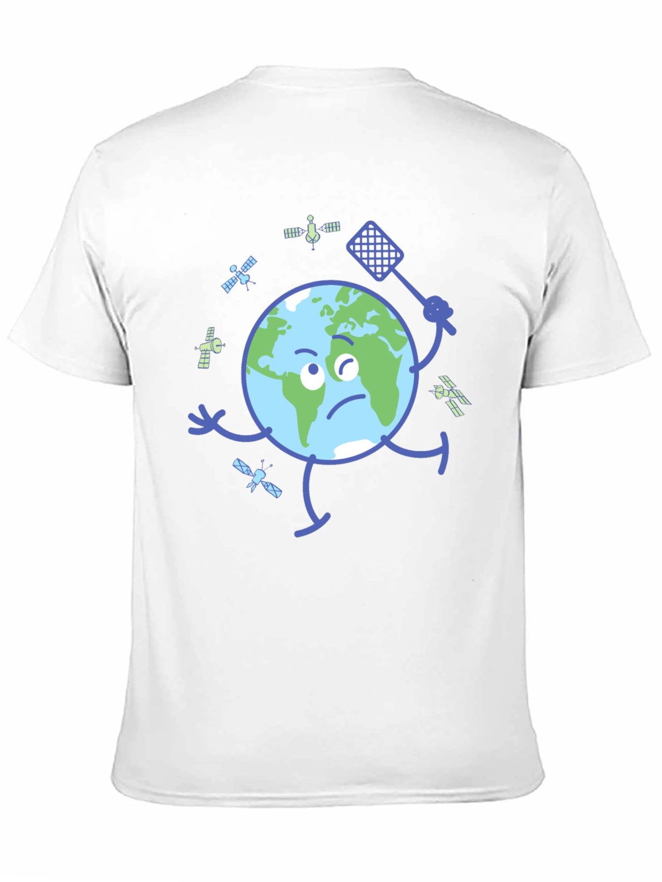 Black Earth vs Space Junk Graphic Tee - Black T-Shirt view 11