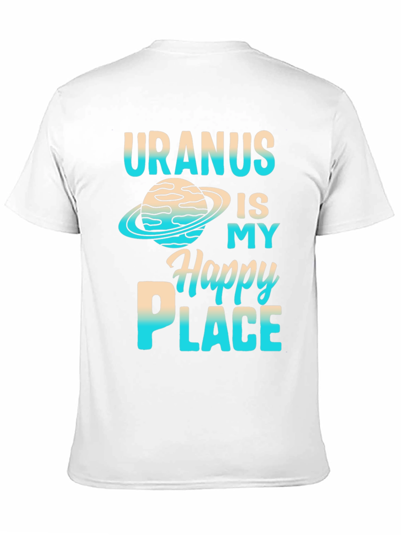 Black Uranus Happy Place Graphic T-Shirt view 11