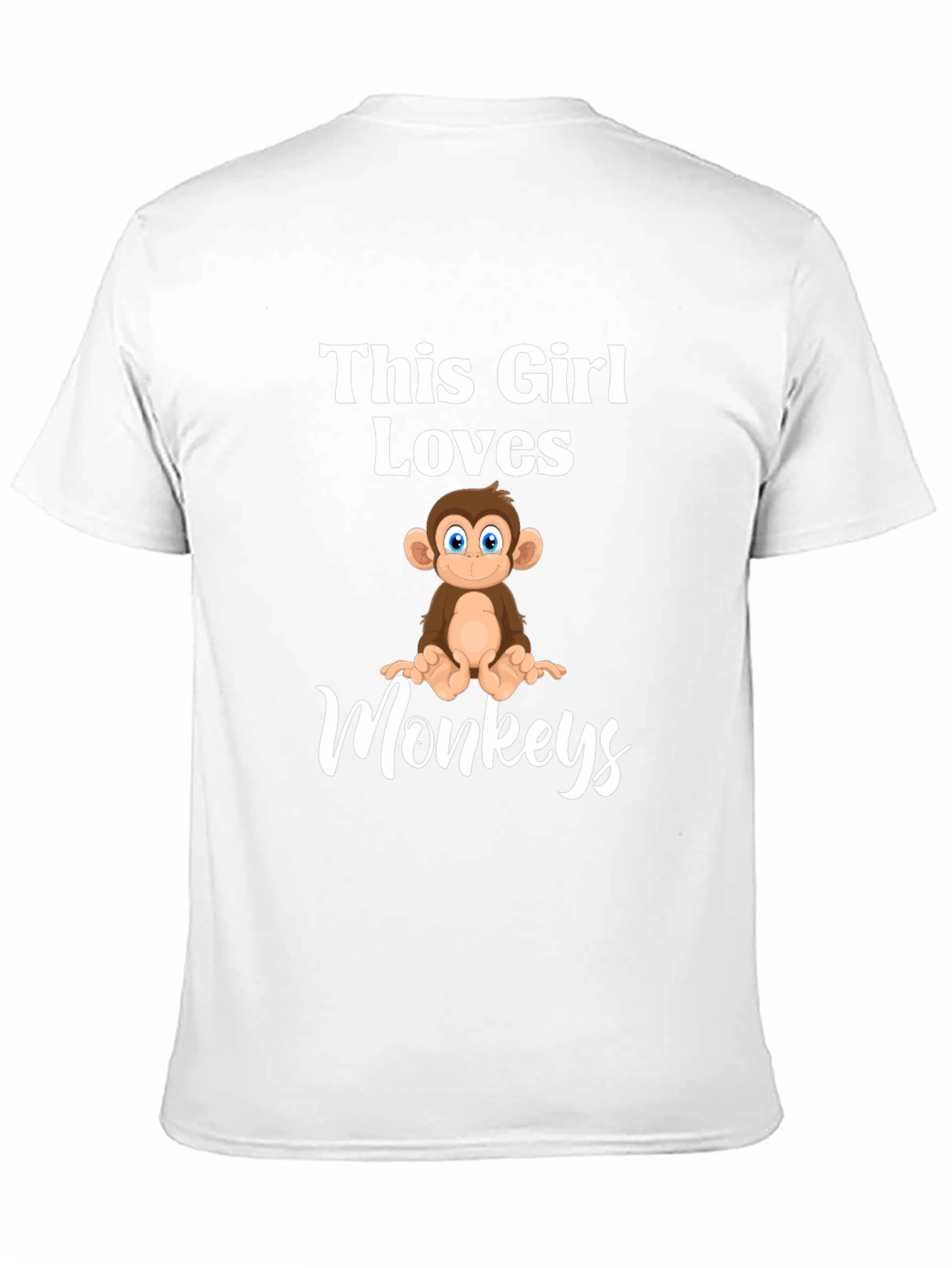 Black This Girl Loves Monkeys T-Shirt Funny Monkey Lover Tee view 11