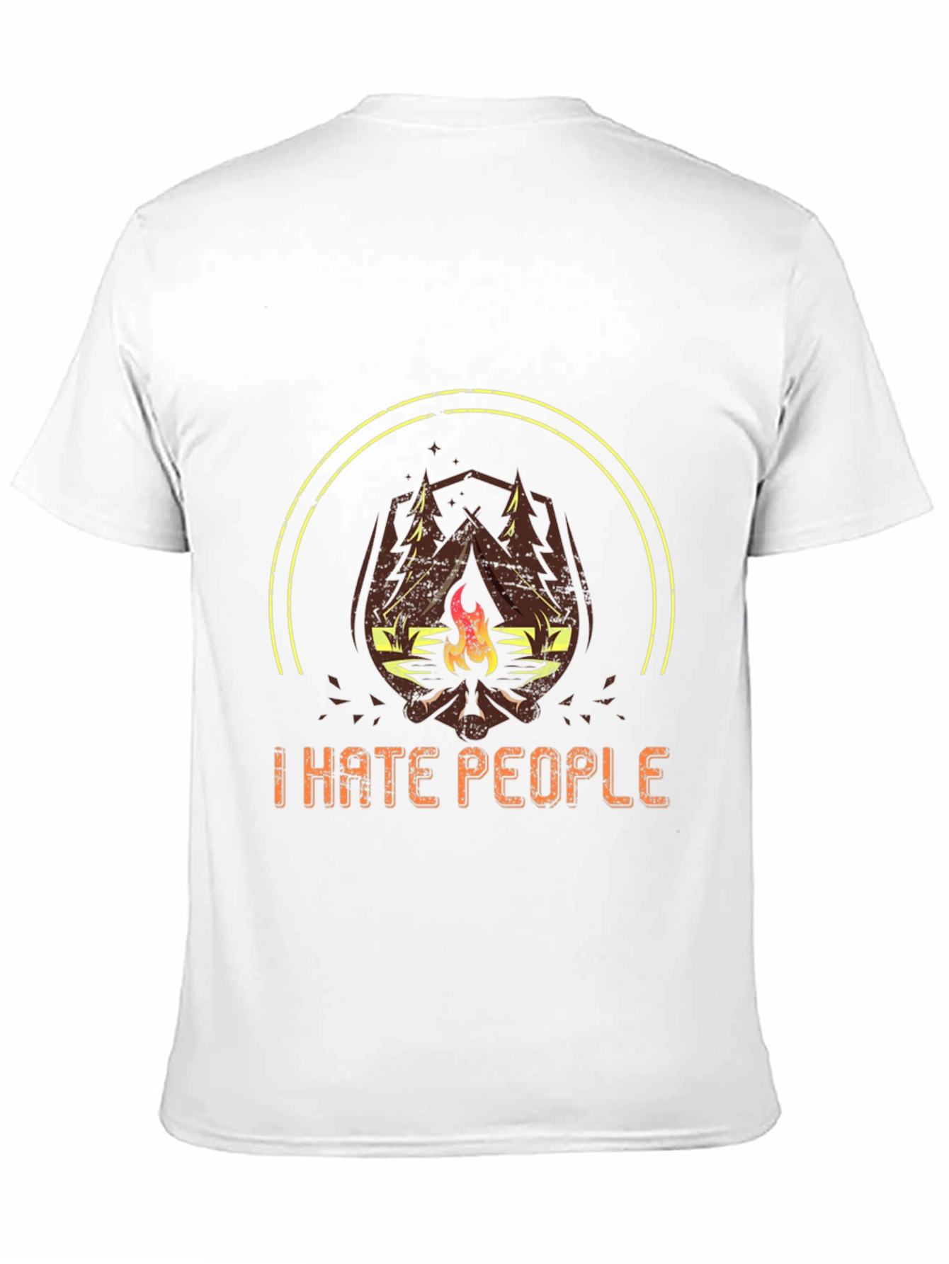 Black I Hate People Camping T-Shirt - Funny Outdoor Tee view 11