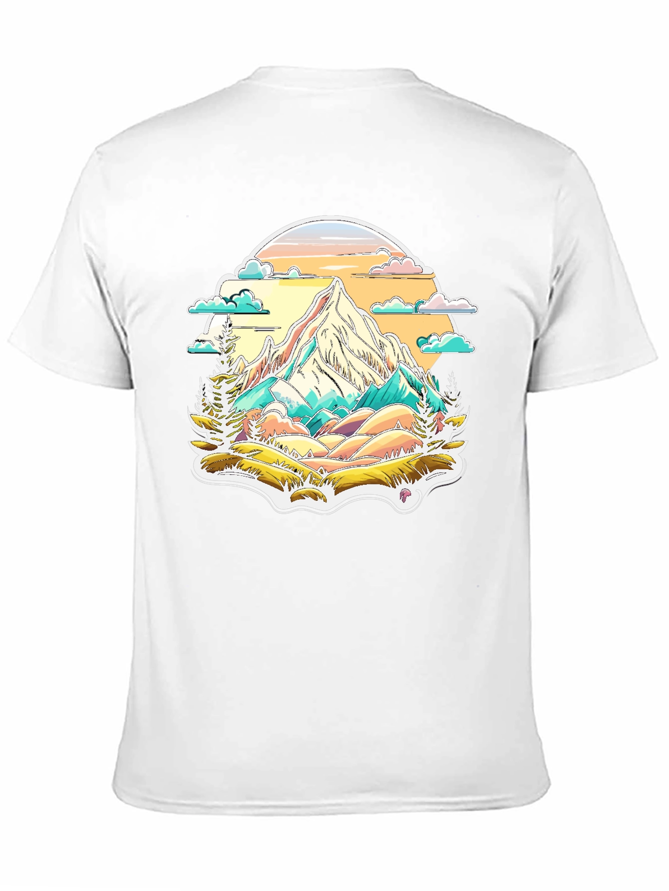 Black Mountain Scene Graphic Tee - Nature Lover's T-Shirt view 11