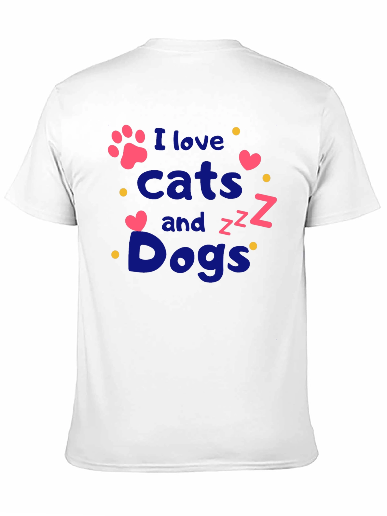 Black I Love Cats and Dogs T-Shirt - Pet Lover Tee view 11