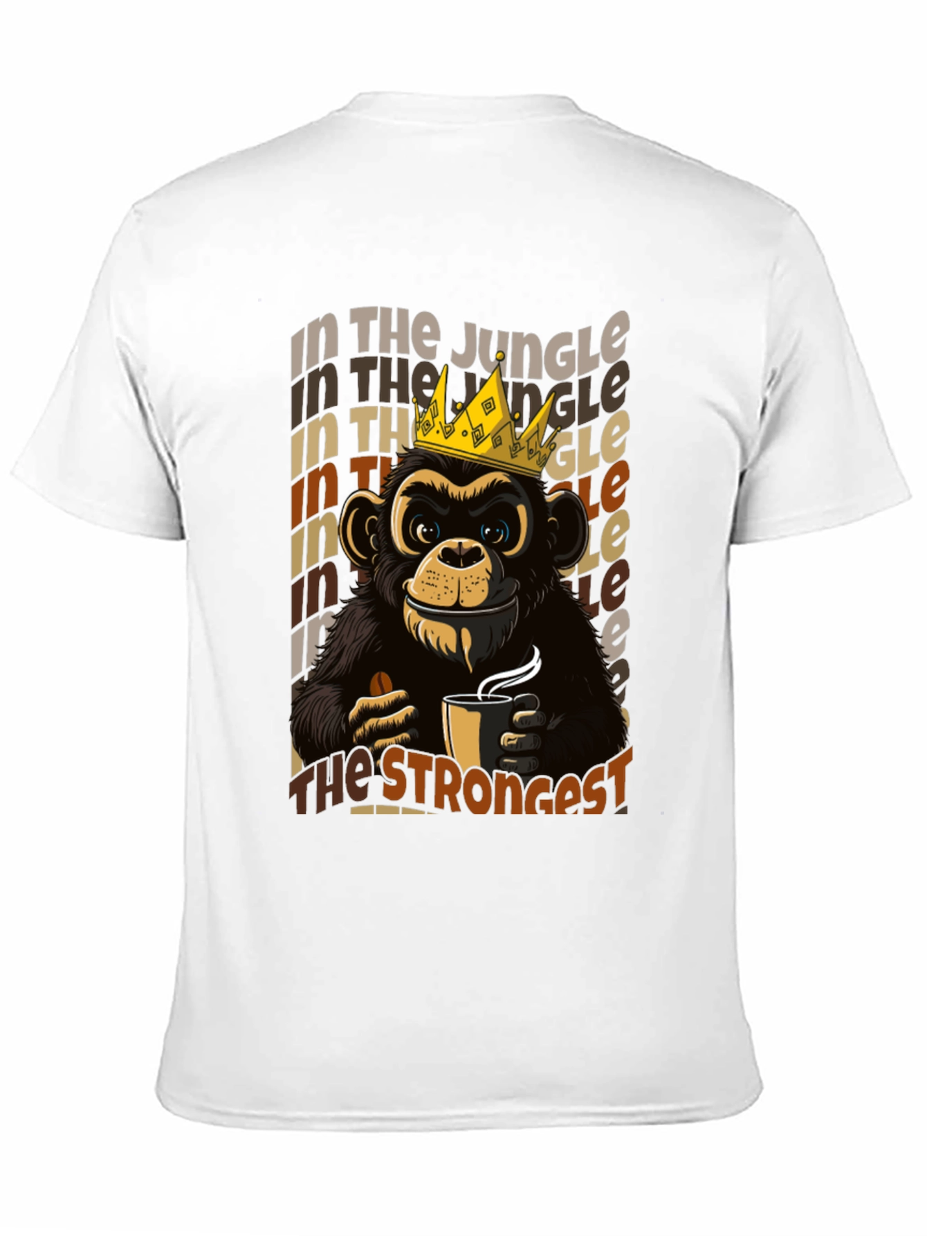 Black King Monkey Coffee T-Shirt - Jungle Strongest view 11