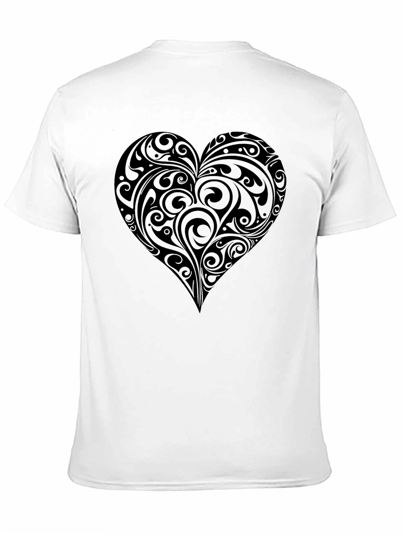 Black Heart Swirl Graphic Tee - Men's Black T-Shirt view 11