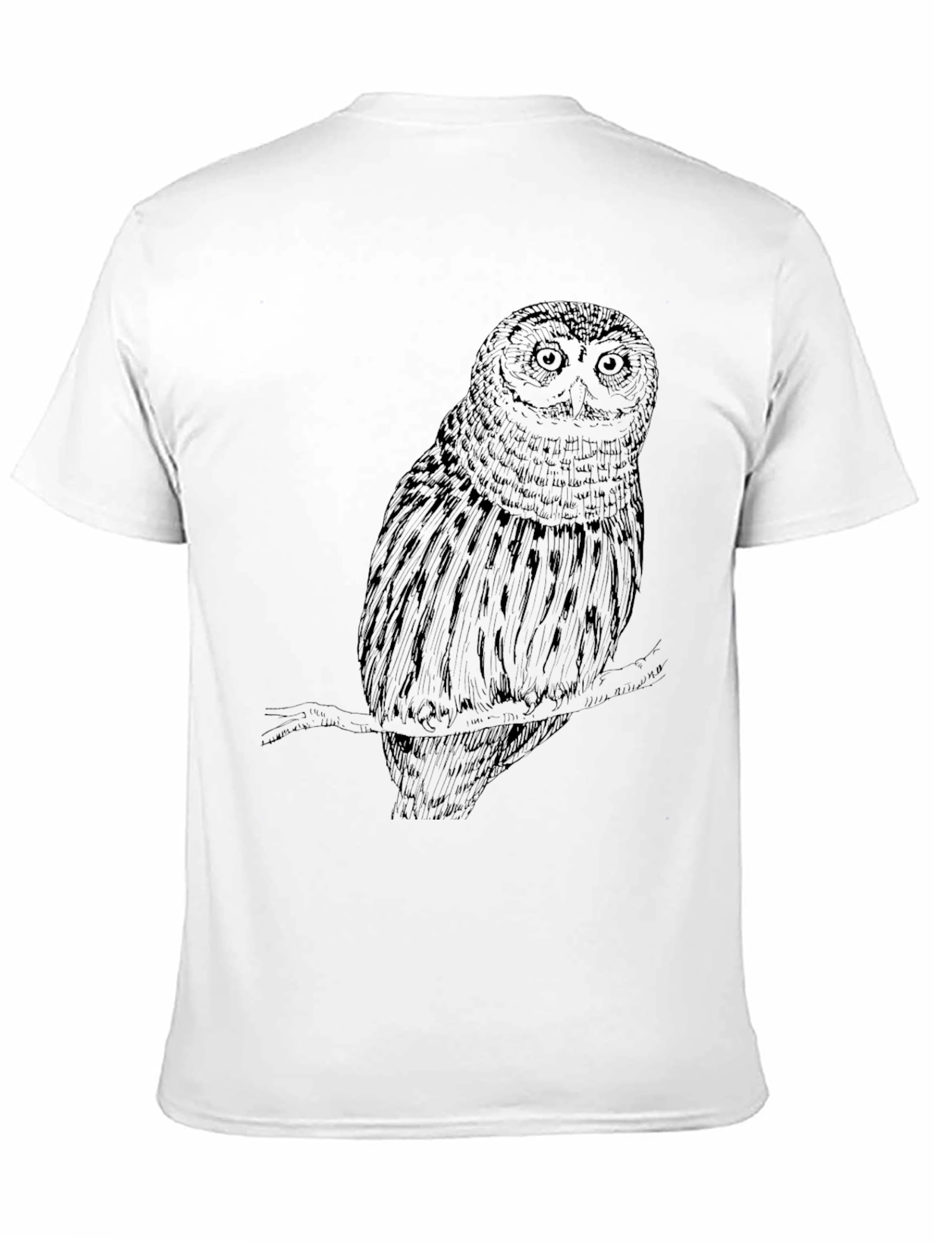 Black Men's Black Owl Graphic Tee view 11