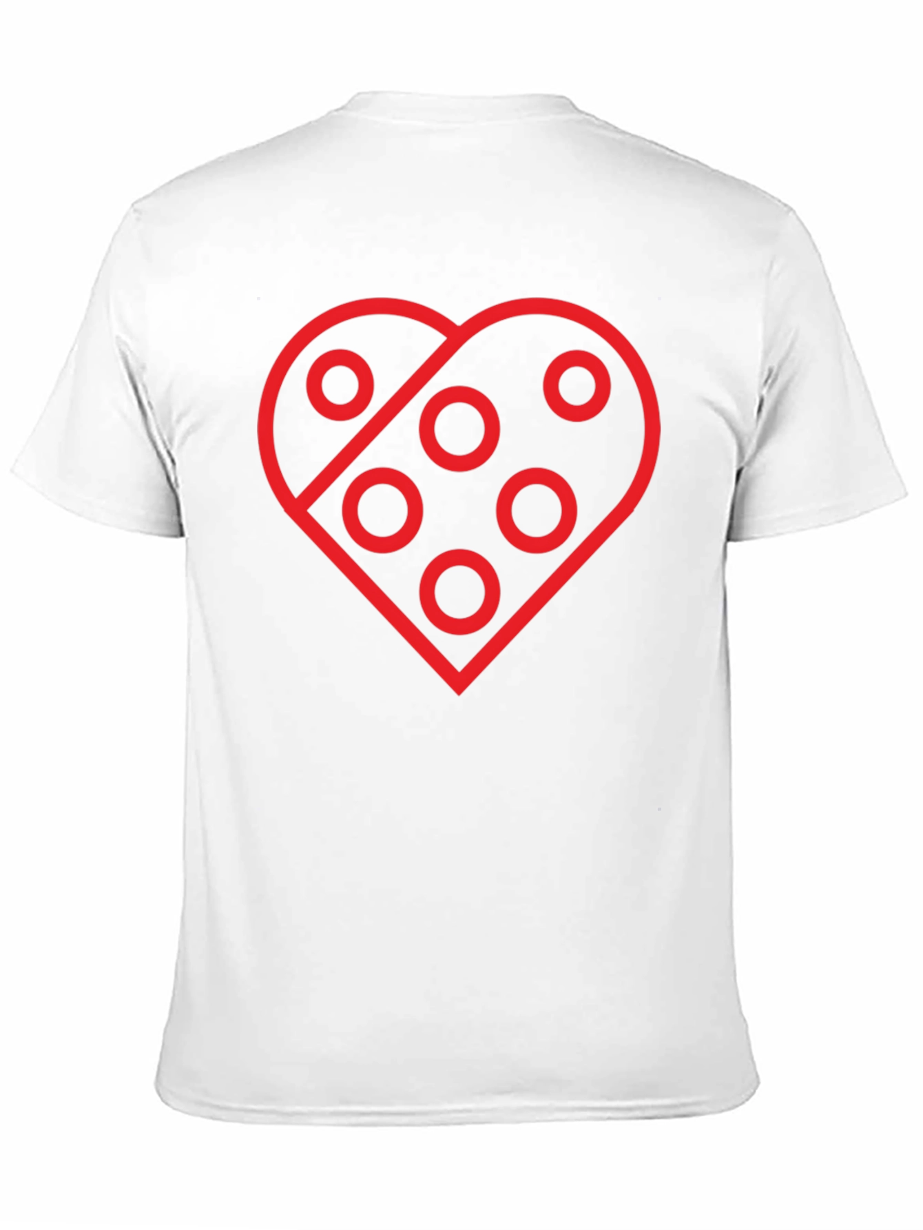 Black Heart with Circles Graphic T-Shirt - Black view 11