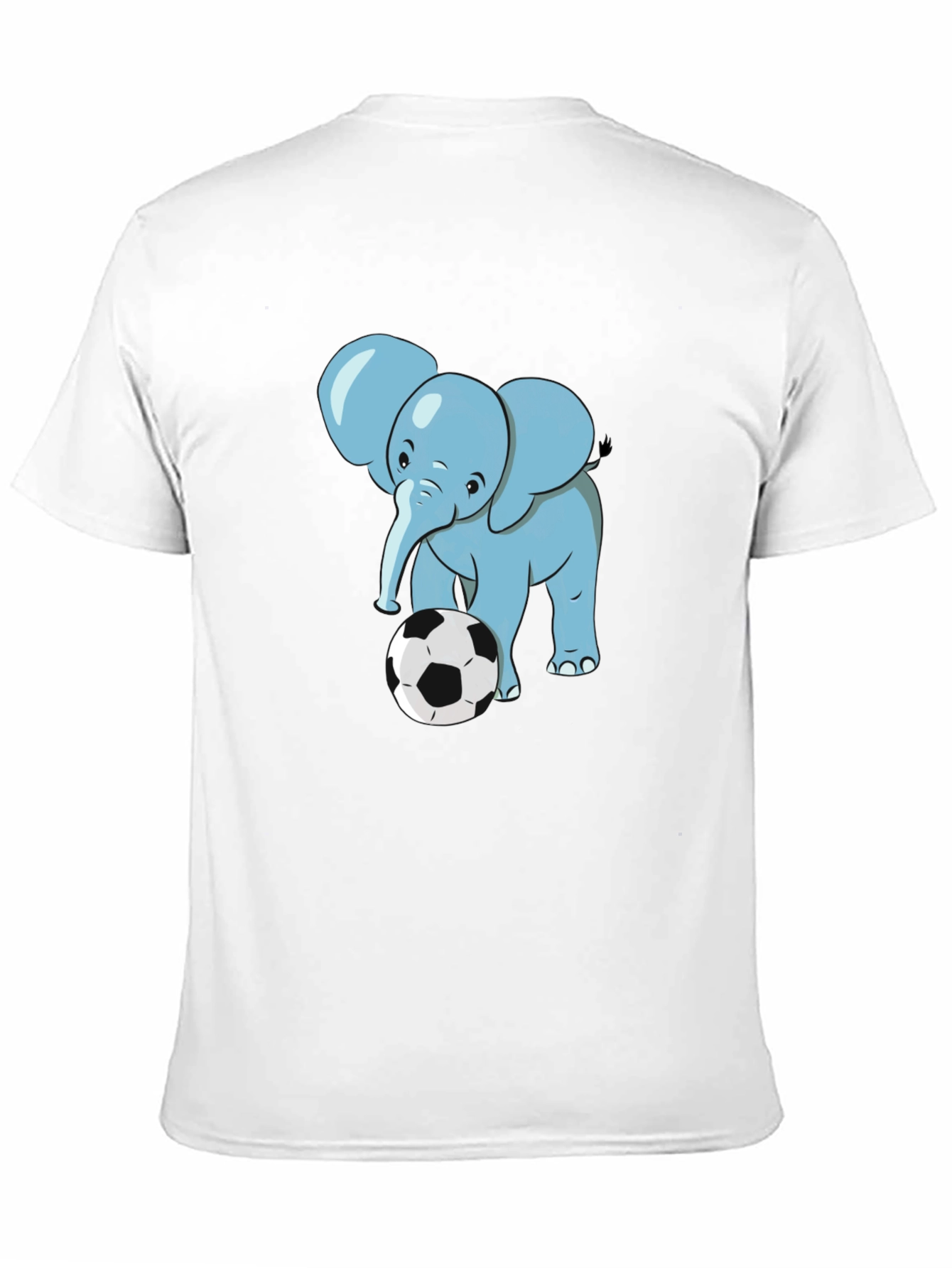 Black Elephant Soccer T-Shirt - Black Cotton Tee view 11