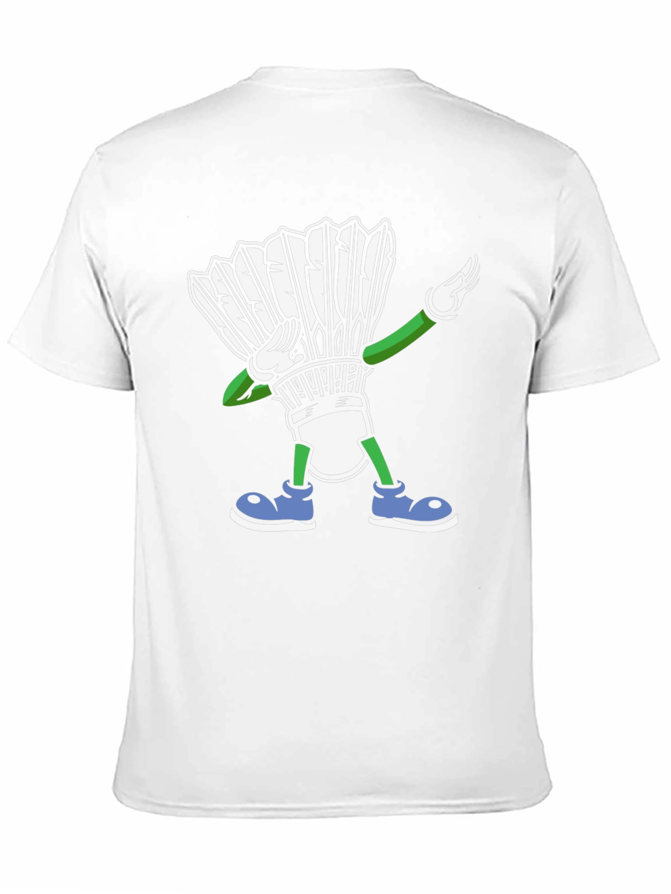 Black Dabbing Shuttlecock T-Shirt Badminton view 11