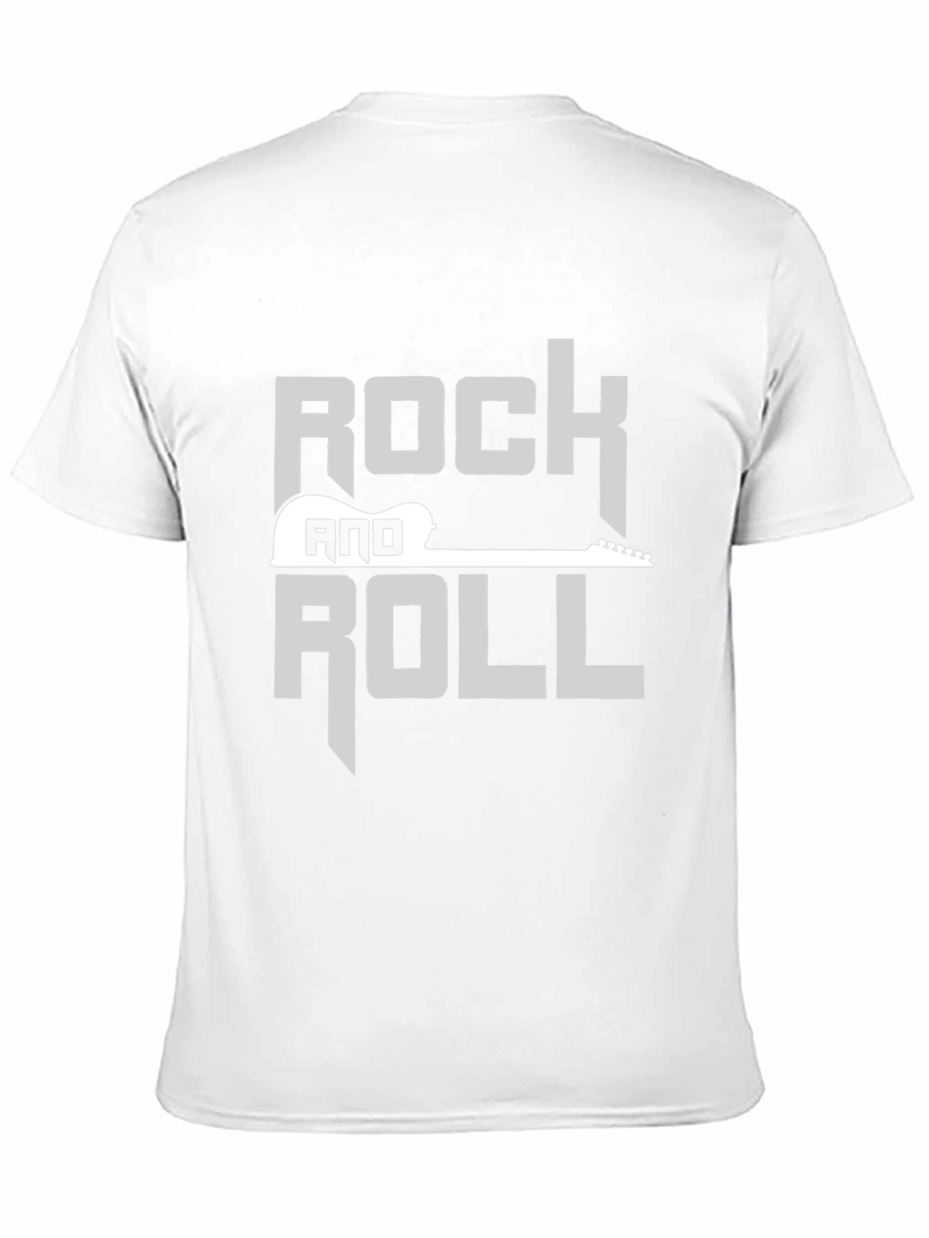 Black Rock and Roll Guitar Graphic Black T-Shirt view 11