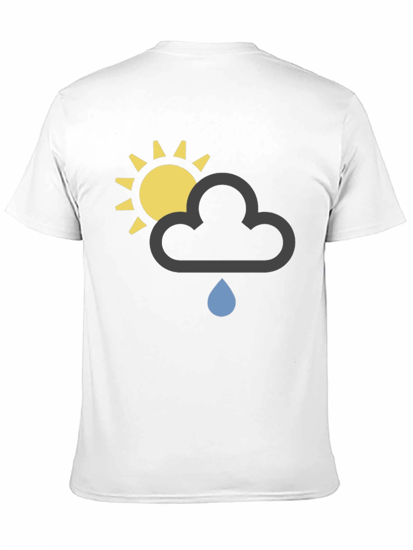 Black Weather Graphic T-Shirt - Sun, Cloud, Rain view 11