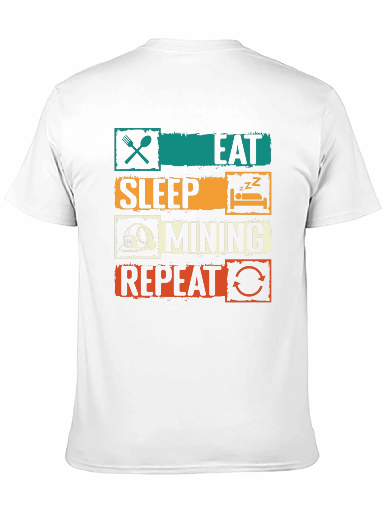 Black Eat Sleep Mining Repeat T-Shirt view 11