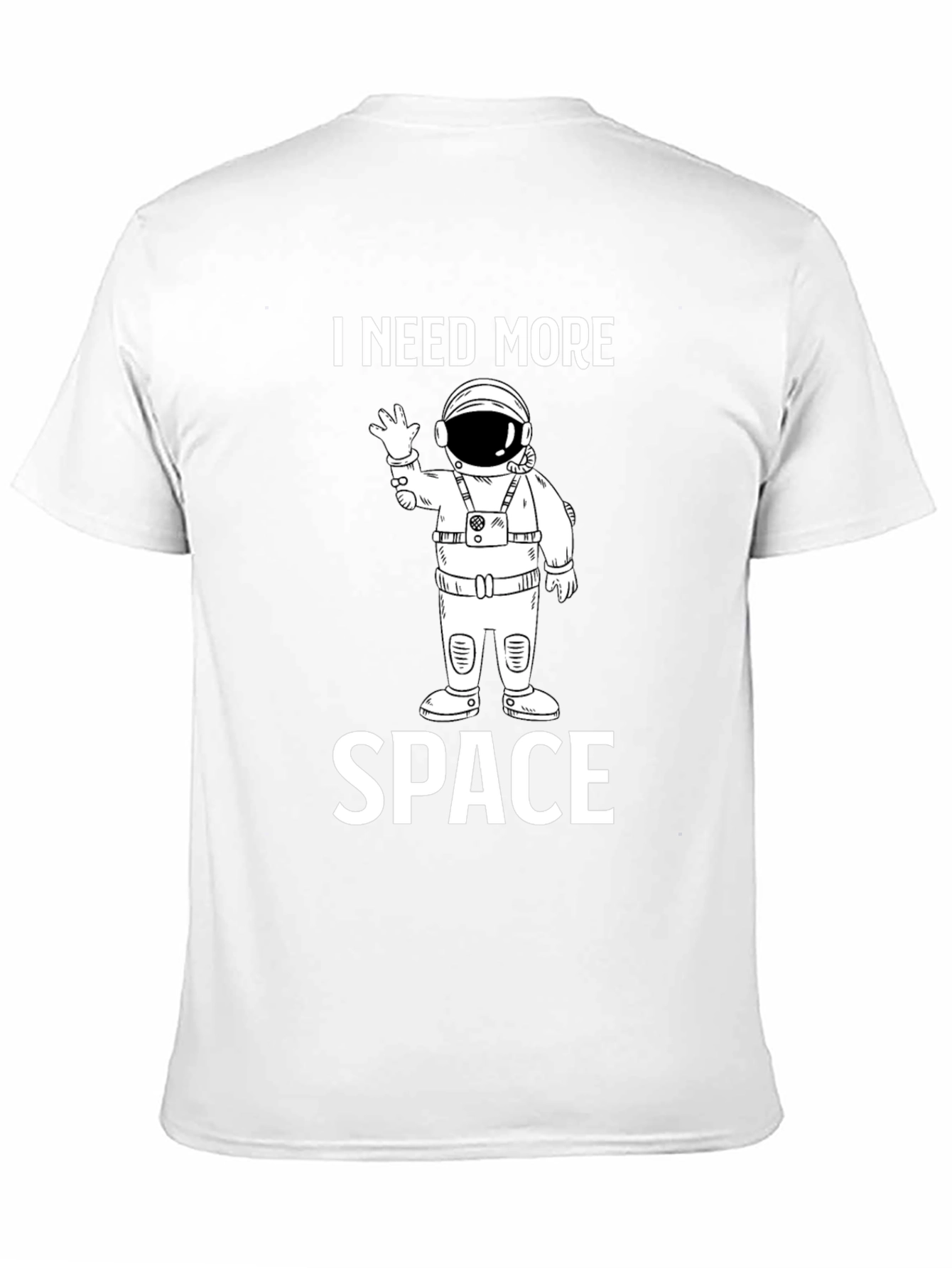 Black I Need More Space T-Shirt - Astronaut Design view 11