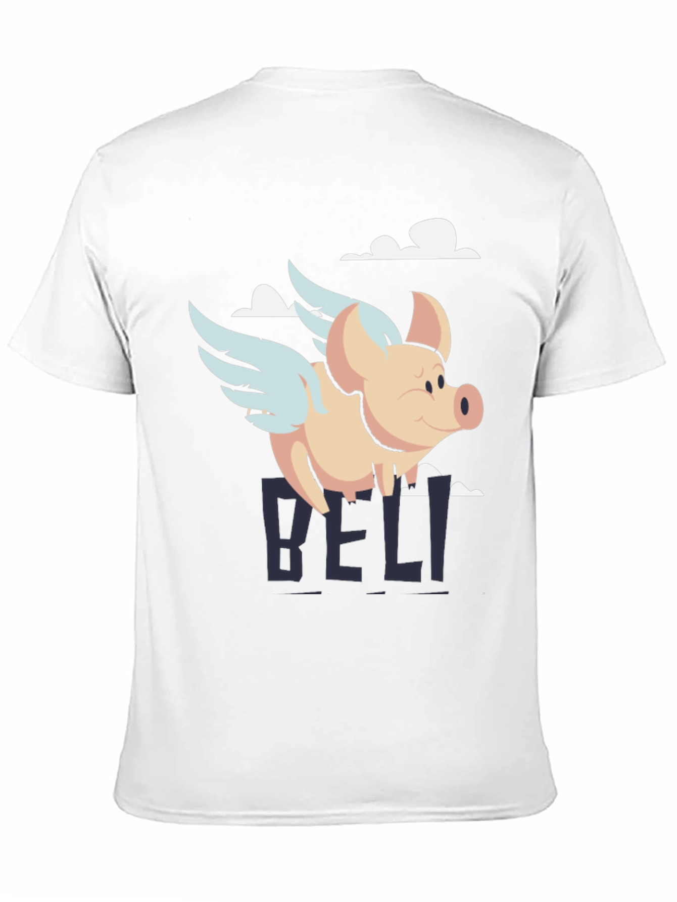 Black Flying Pig Graphic Tee - Men's Black T-Shirt view 11