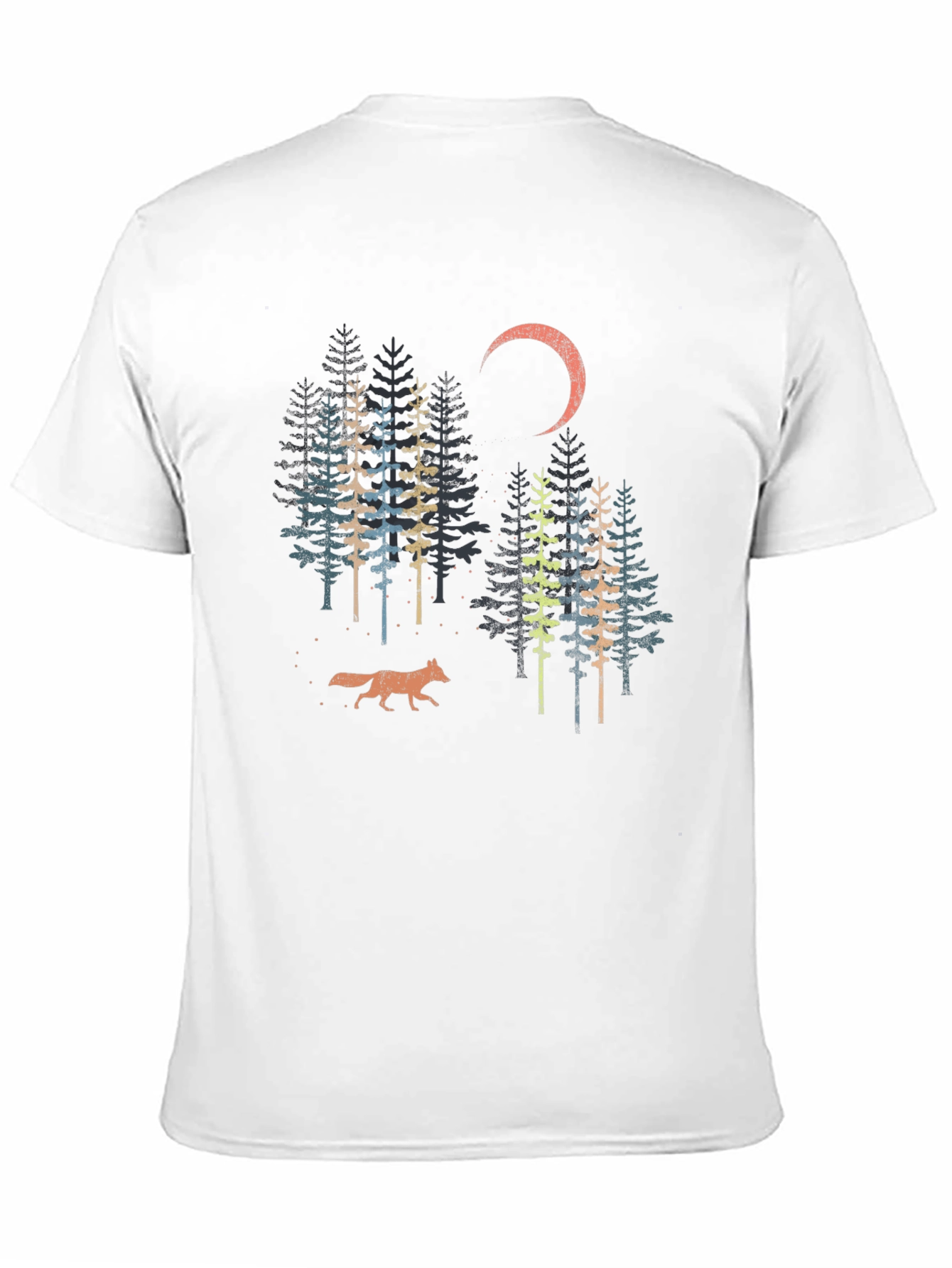 Black Nature Scene Graphic Tee - Black Cotton Blend view 11