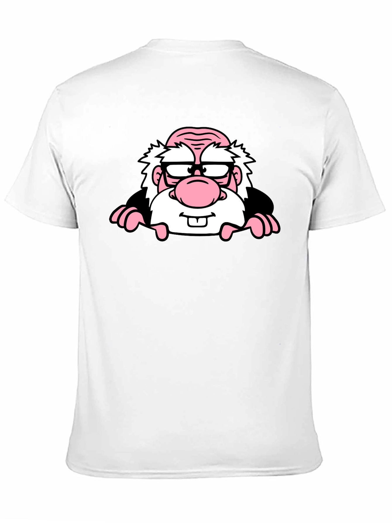 Black Cartoon Character Graphic Print Black T-Shirt view 11