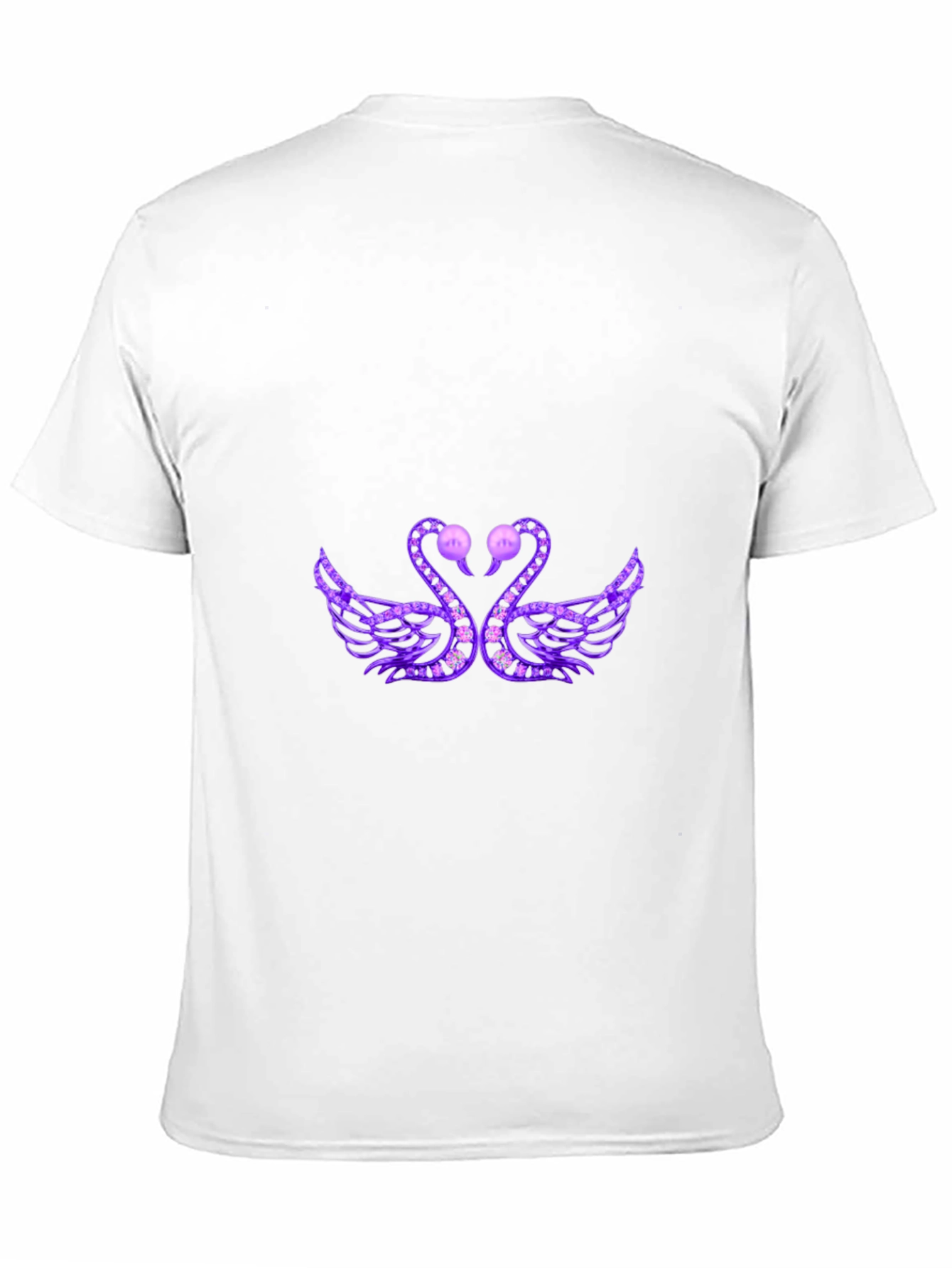 Black Elegant Swan Graphic Tee - Black view 11