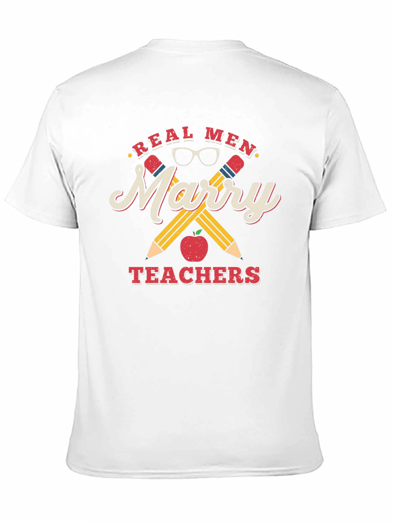 Black Real Men Marry Teachers Graphic Tee view 11
