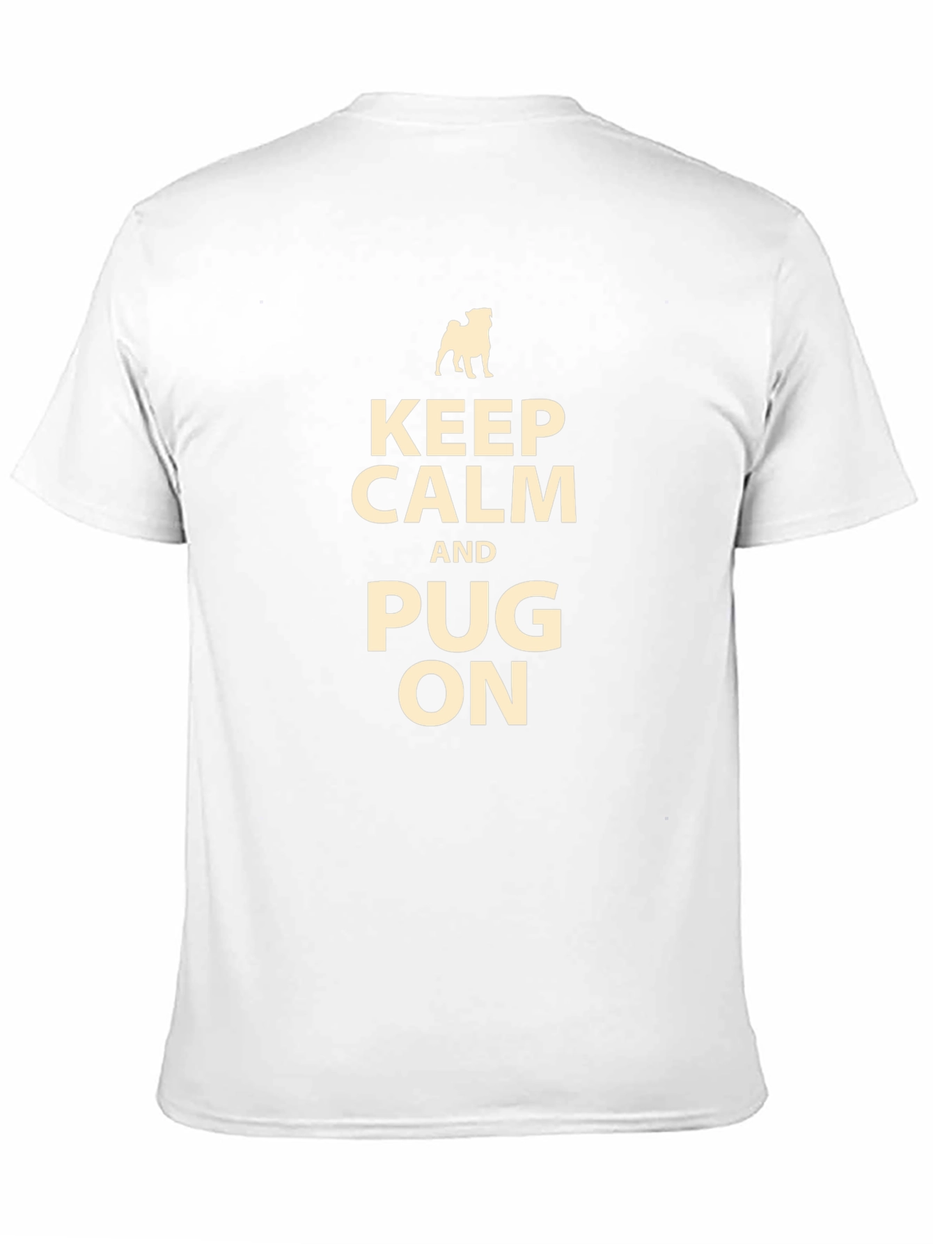 Black Keep Calm and Pug On T-Shirt view 11