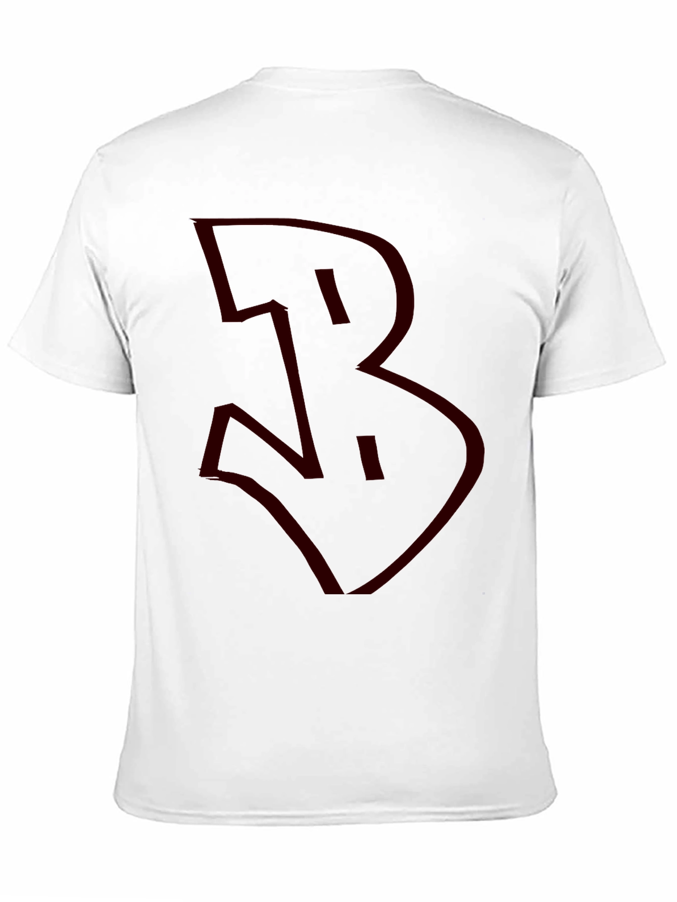 Black Bold Graphic Tee - Red "B" on Black view 11