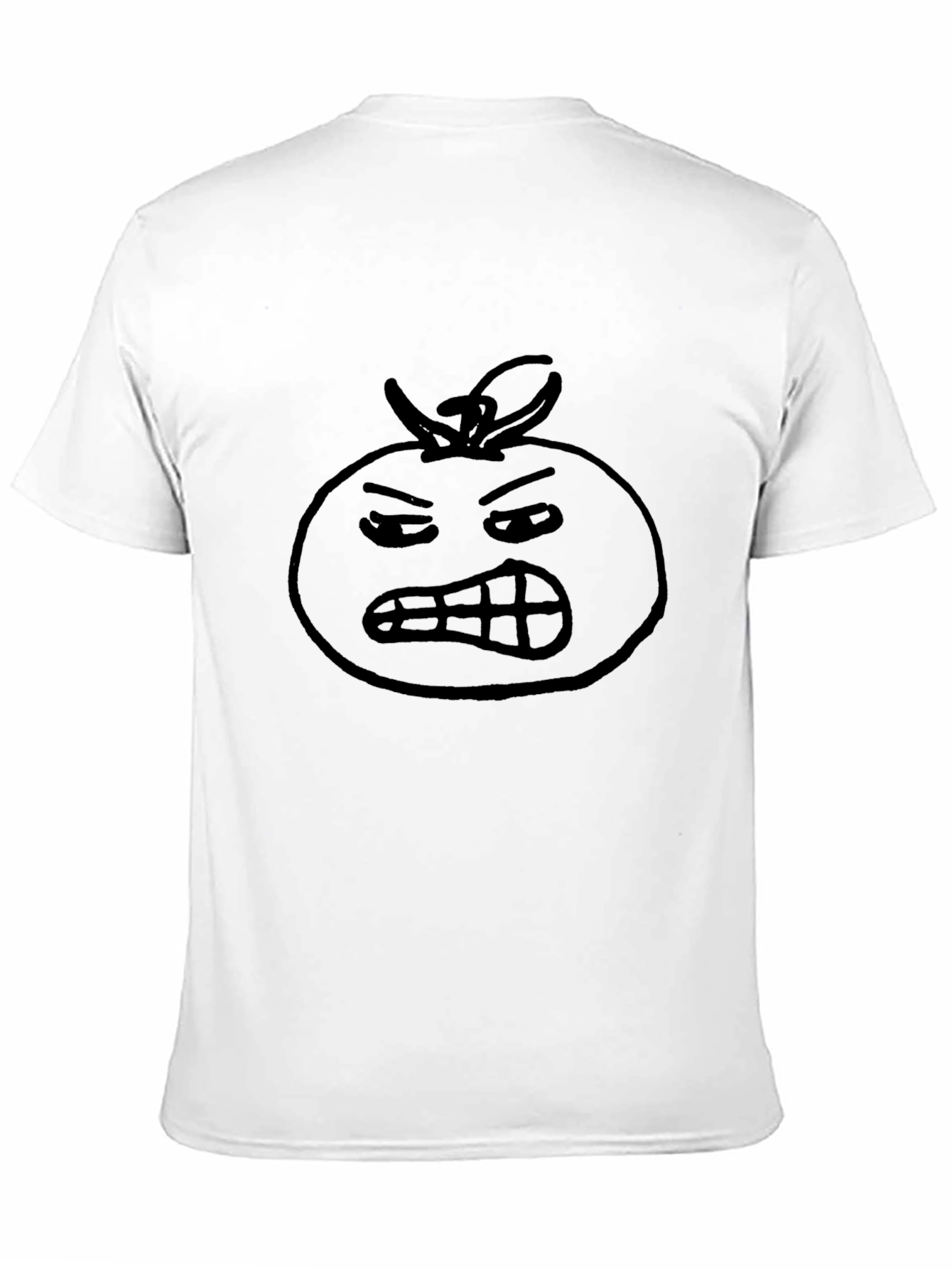 Black Funny Angry Tomato T-Shirt - Black Cotton Tee view 11