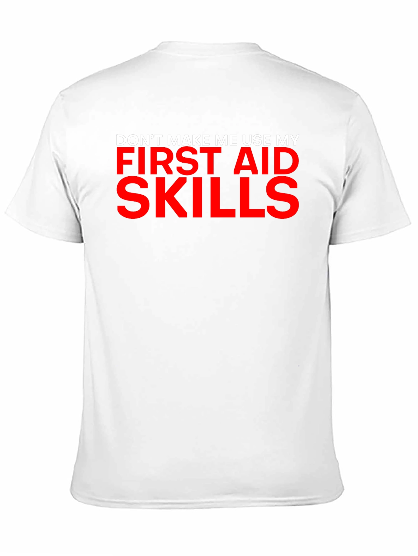 Black Funny First Aid Skills Black T-Shirt view 11