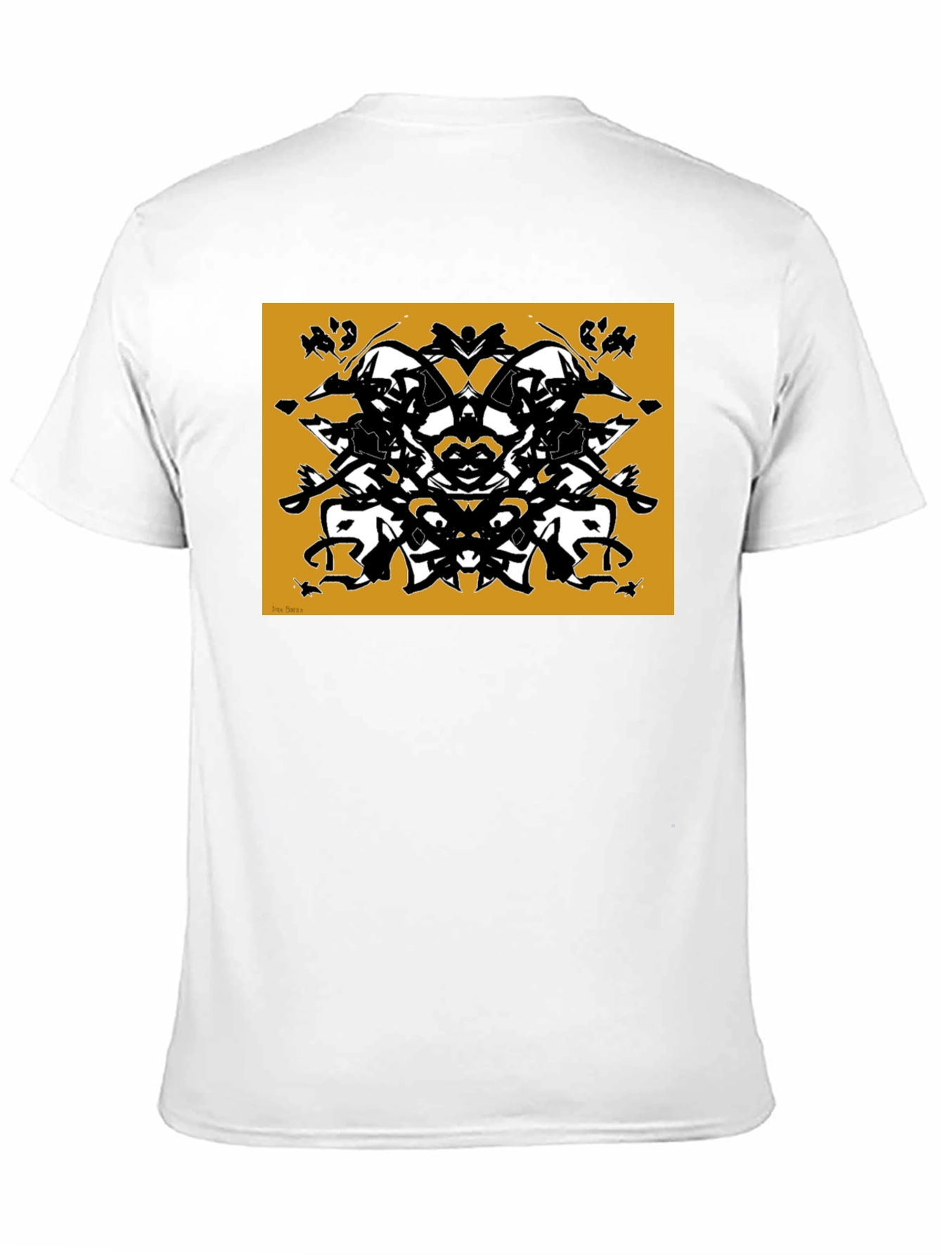 Black Abstract Rorschach Inkblot Graphic Tee view 11