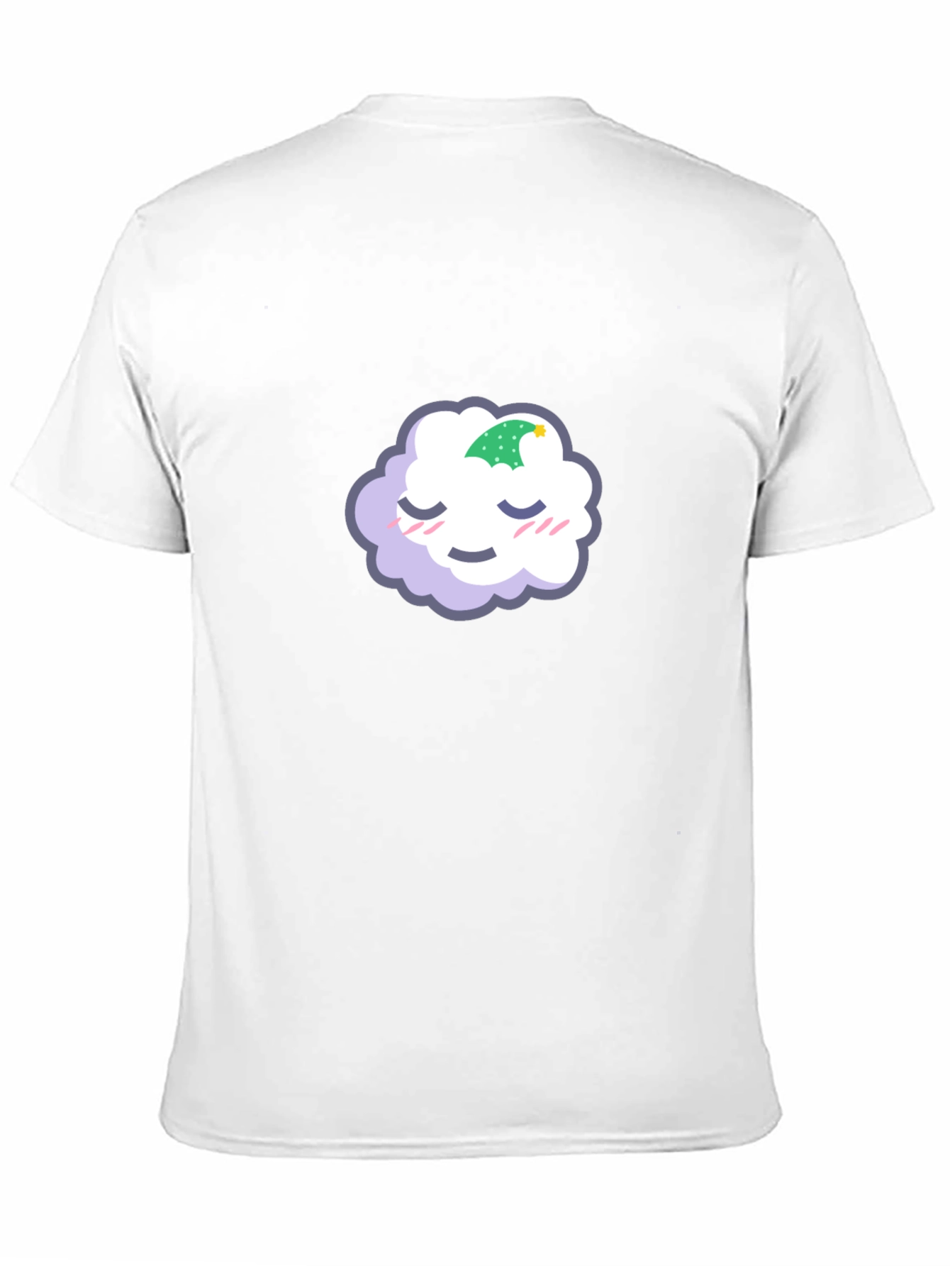 Black Cute Sleeping Cloud Graphic Tee - Black Cotton Blend view 11