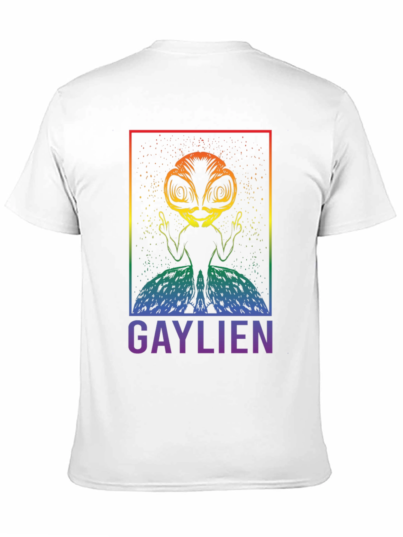 Black Gaylien Graphic T-Shirt - Pride Alien Tee view 11
