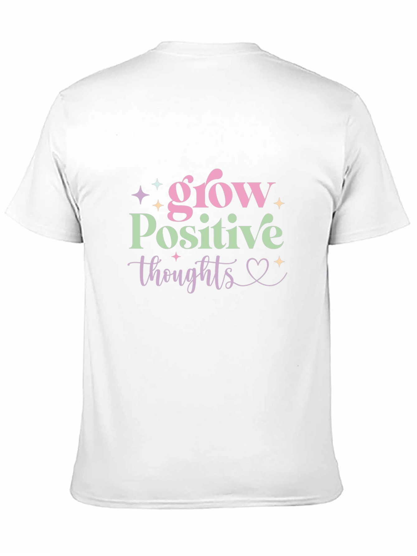 Black Grow Positive Thoughts Graphic Tee view 11