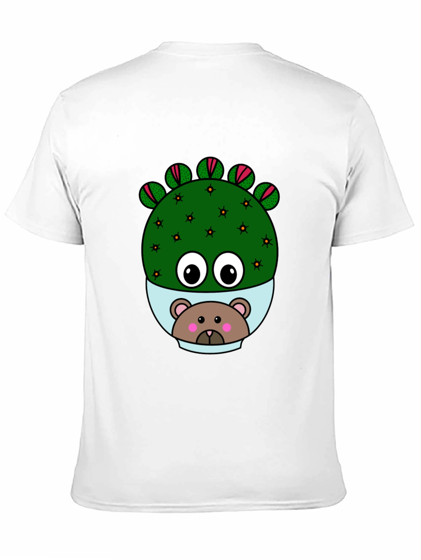 Black Cactus Bear T-Shirt - Unique Graphic Tee view 11