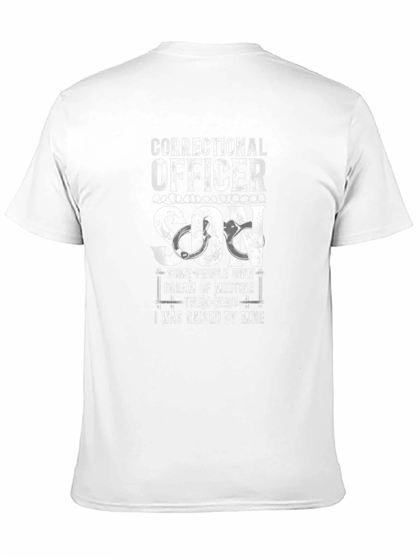 Black Correctional Officer Son T-Shirt - Hero Dad view 11
