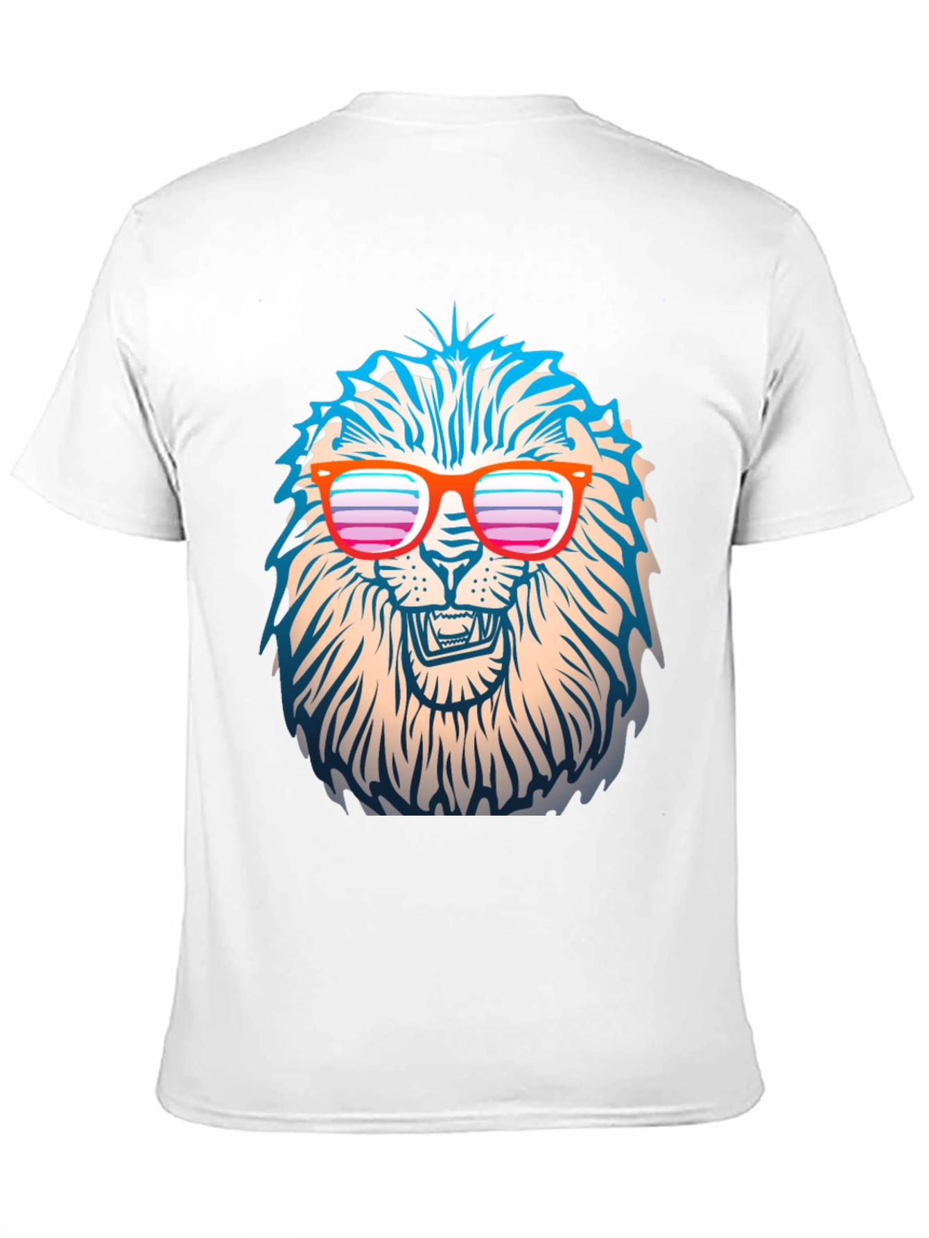Black Cool Lion T-Shirt with Retro Sunglasses view 11