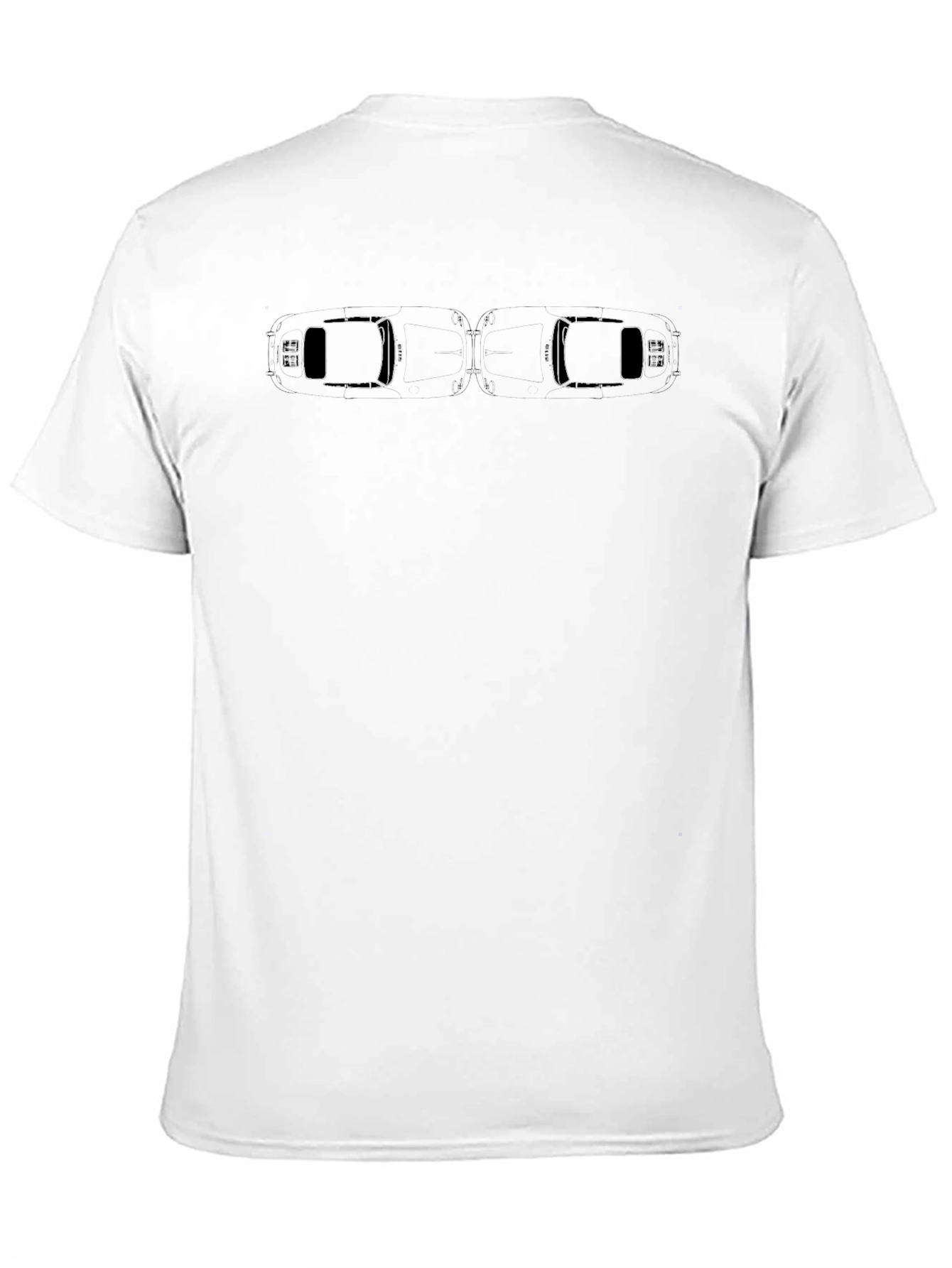 Black Black Car Schematic Graphic T-Shirt view 11