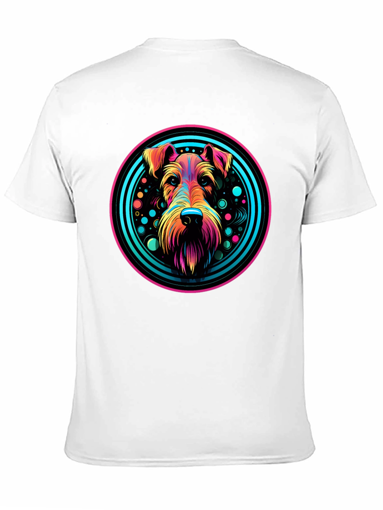 Black Vibrant Dog Graphic Tee - Colorful Pup Design view 11