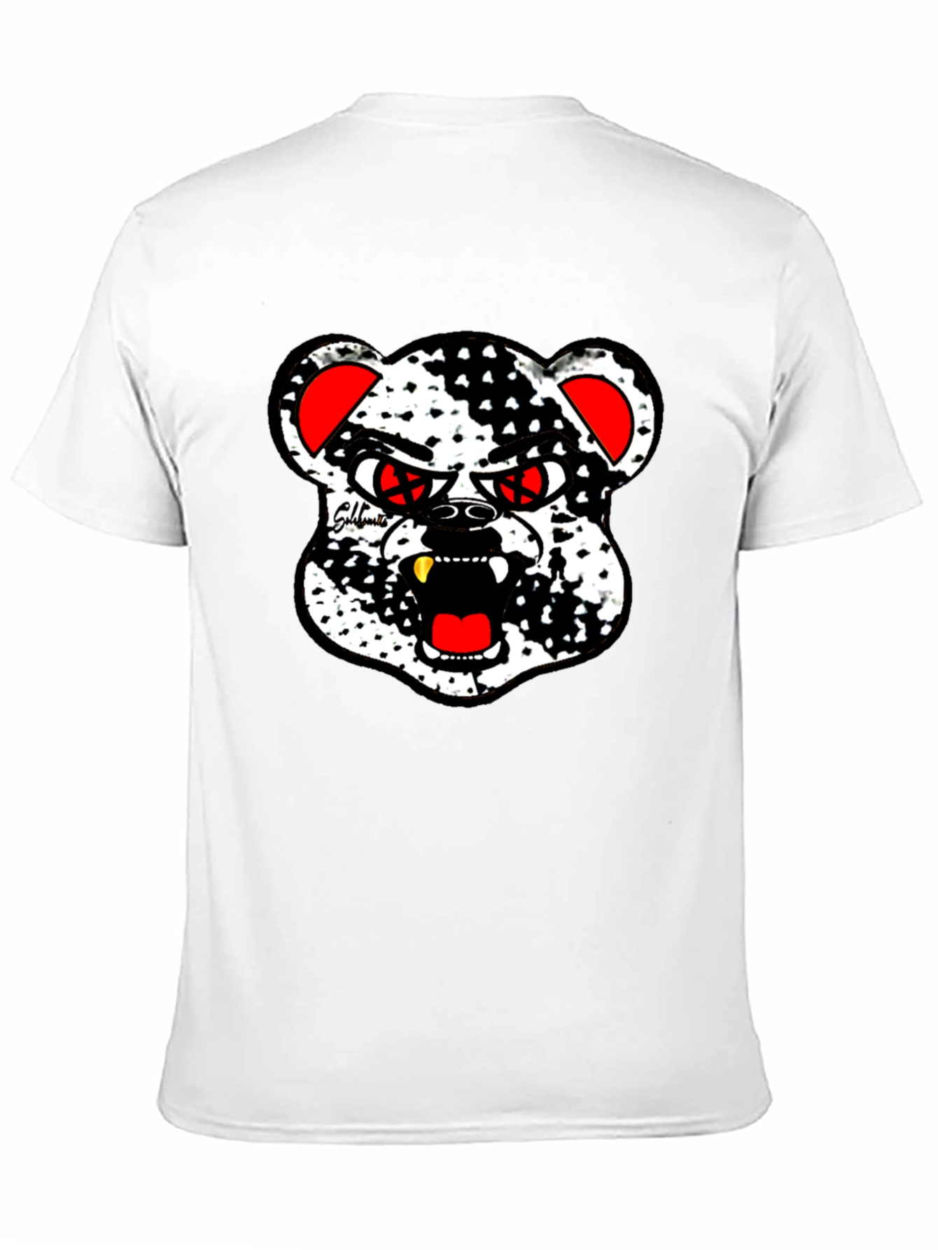 Black Edgy Bear Graphic Black T-Shirt view 11