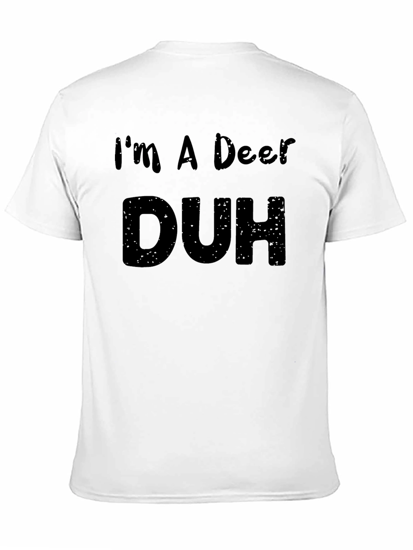 Black I'm A Deer Duh Black T-Shirt view 11