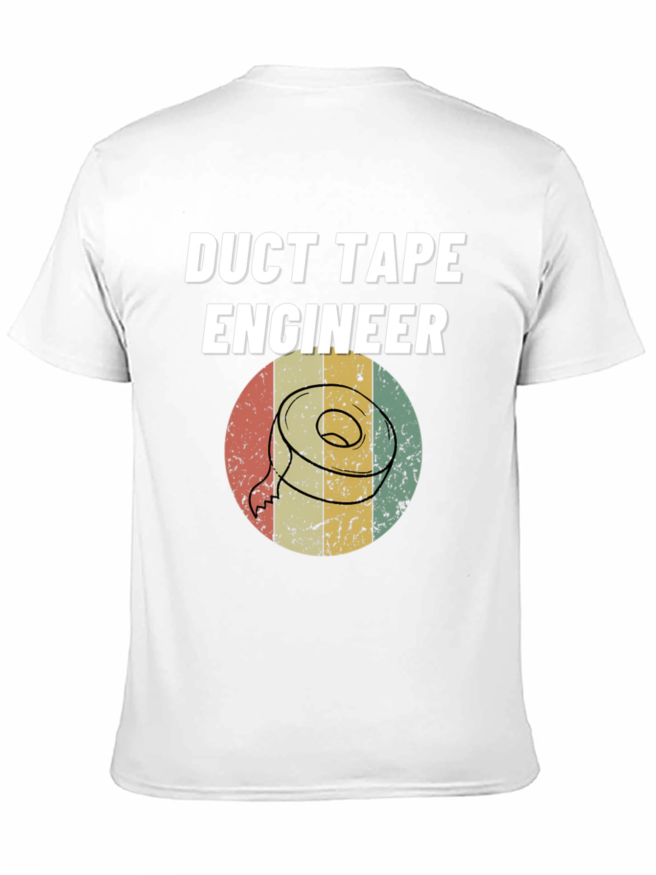 Black Duct Tape Engineer T-Shirt - Retro Design view 11