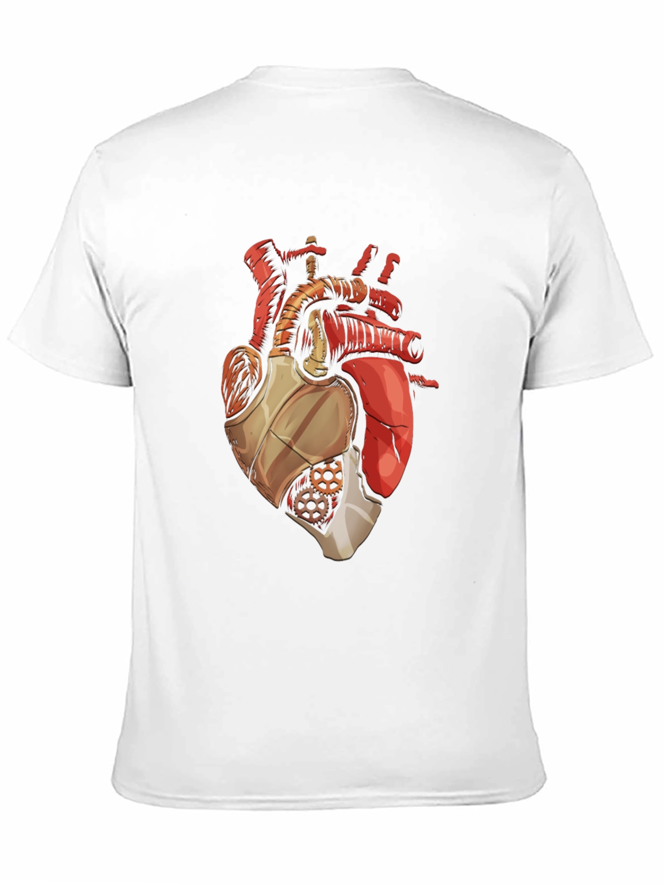 Black Mechanical Heart Graphic T-Shirt view 11