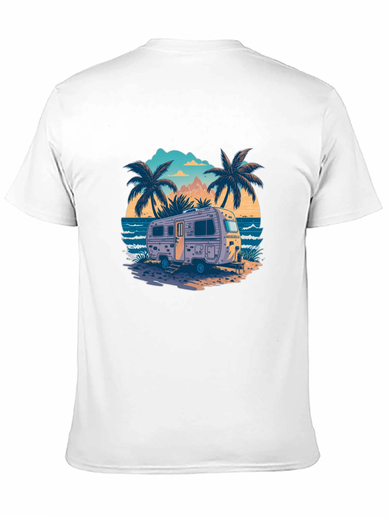 Black Beach Camping RV T-Shirt - Vacation Vibes view 11