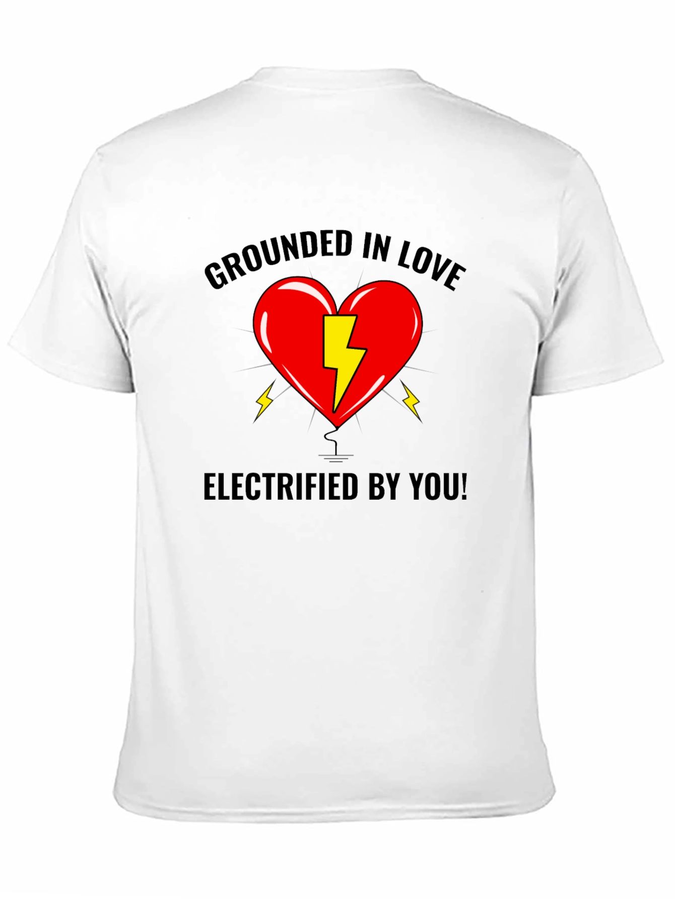 Black Grounded In Love T-Shirt - Electrified By You! Graphic Tee view 11