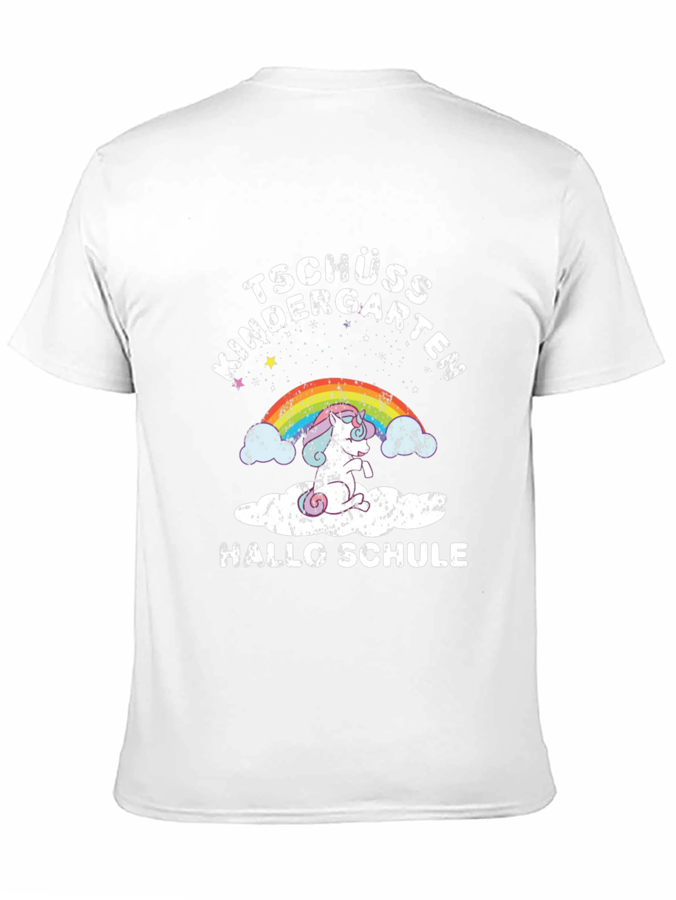 Black Tschüss Kindergarten Hallo Schule Unicorn T-Shirt view 11