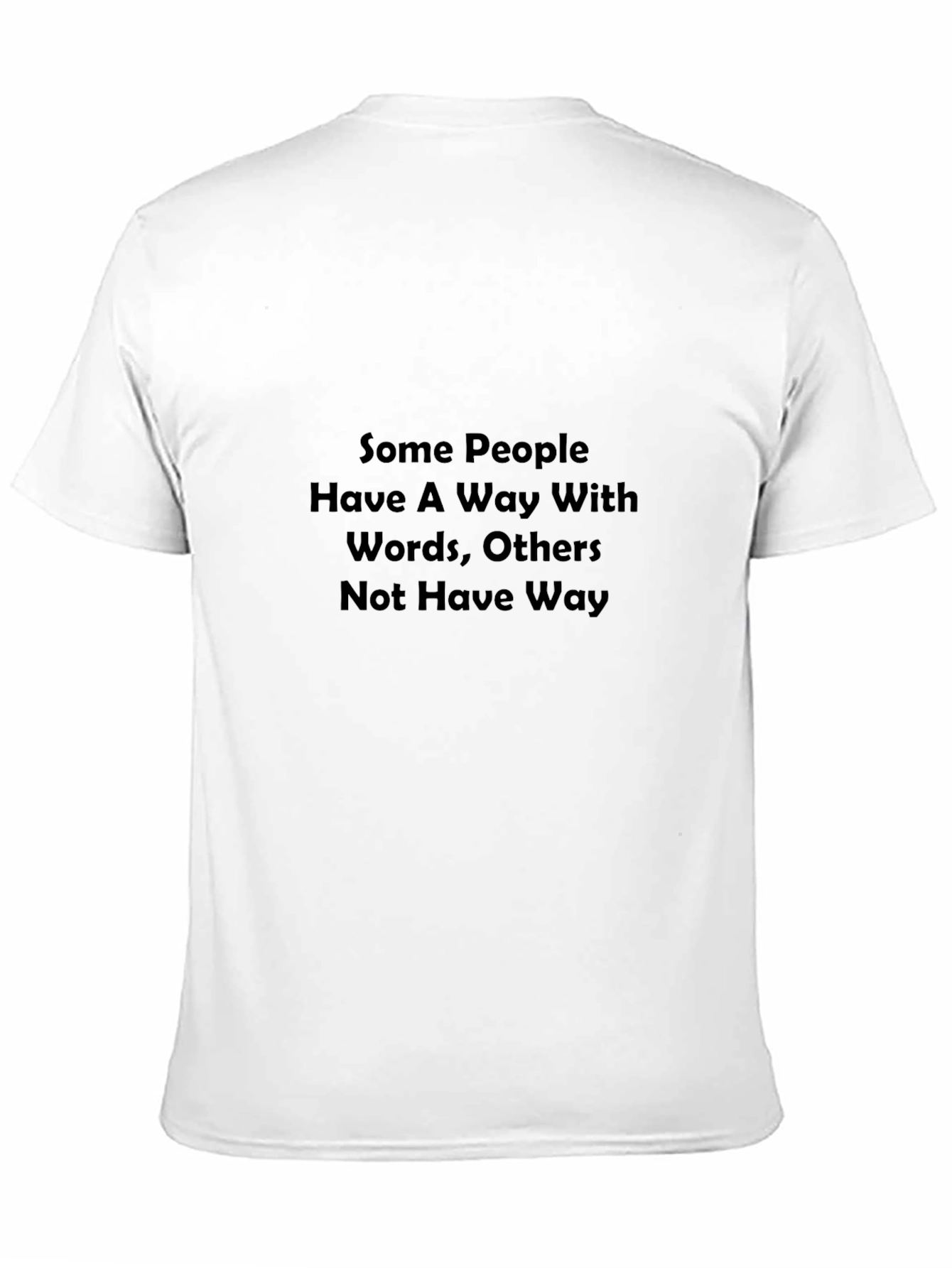 Black Funny Men's 'Way With Words' Black T-Shirt view 11