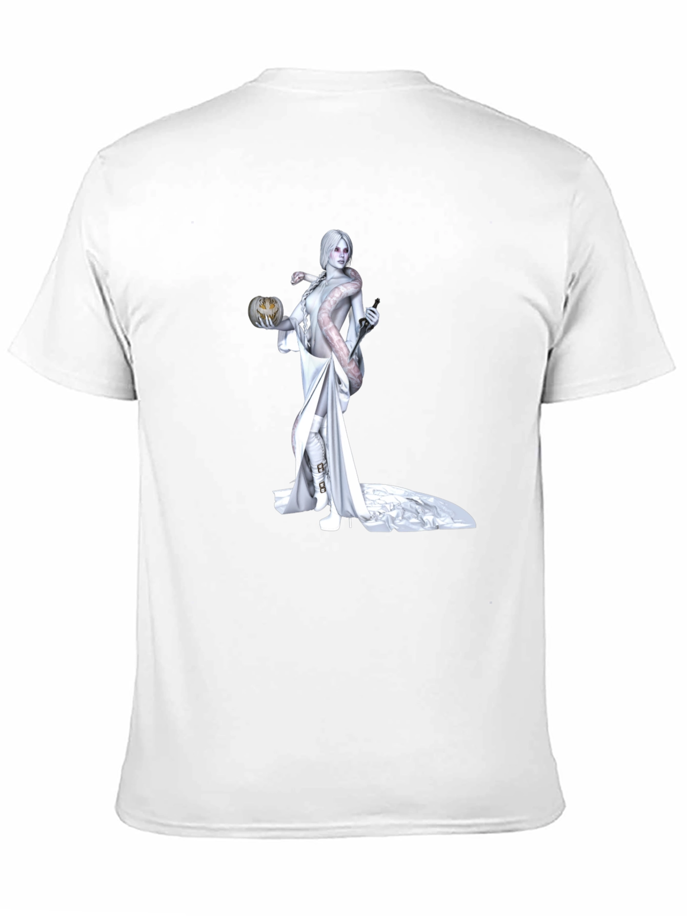 Black Halloween Snake Woman Graphic Tee view 11