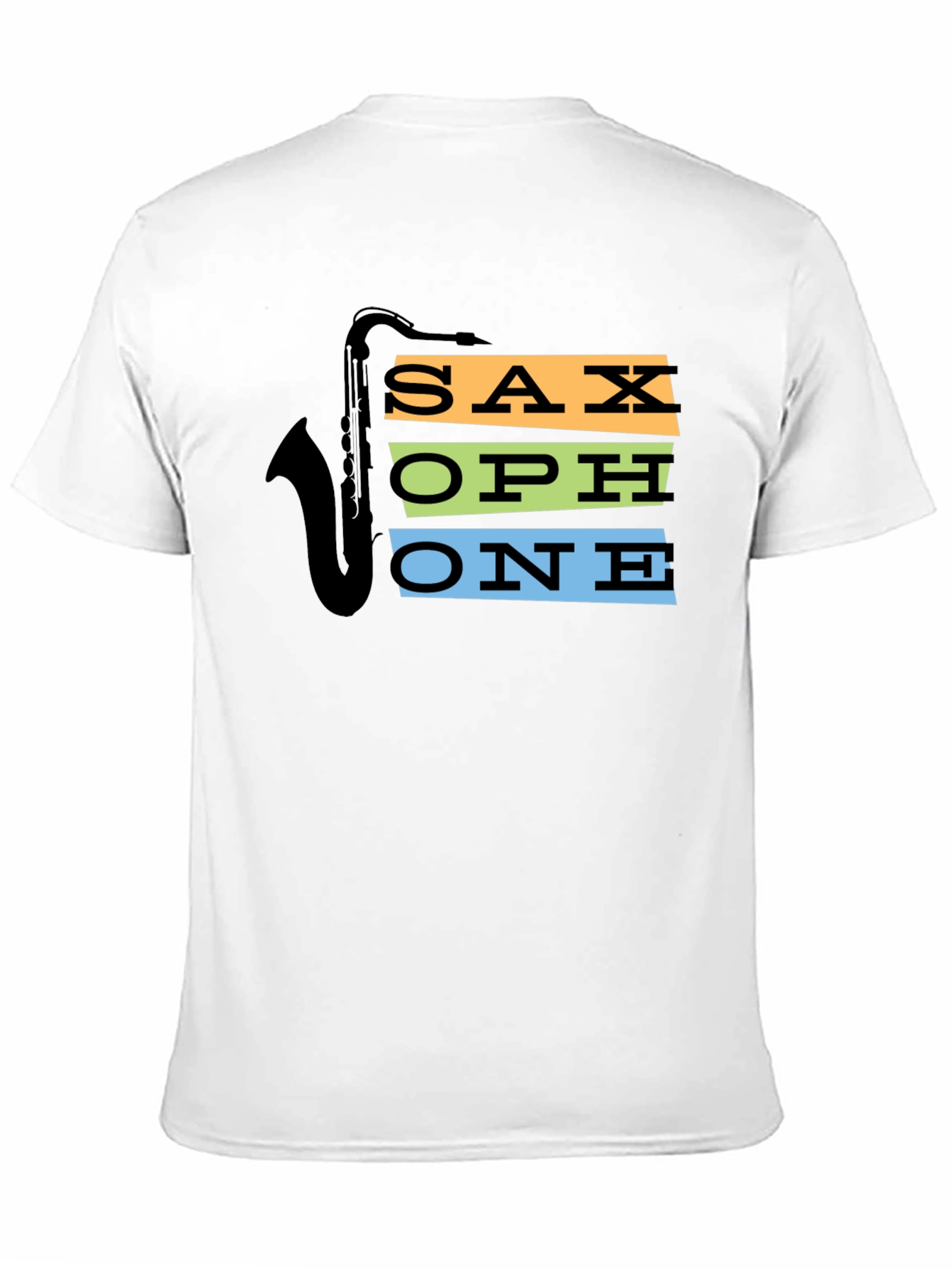 Black Saxophone Graphic Tee - Cool Music Lover Shirt view 11
