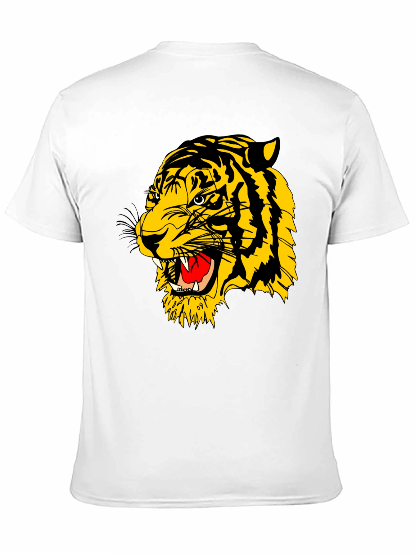 Black Roaring Tiger Graphic Black T-Shirt view 11