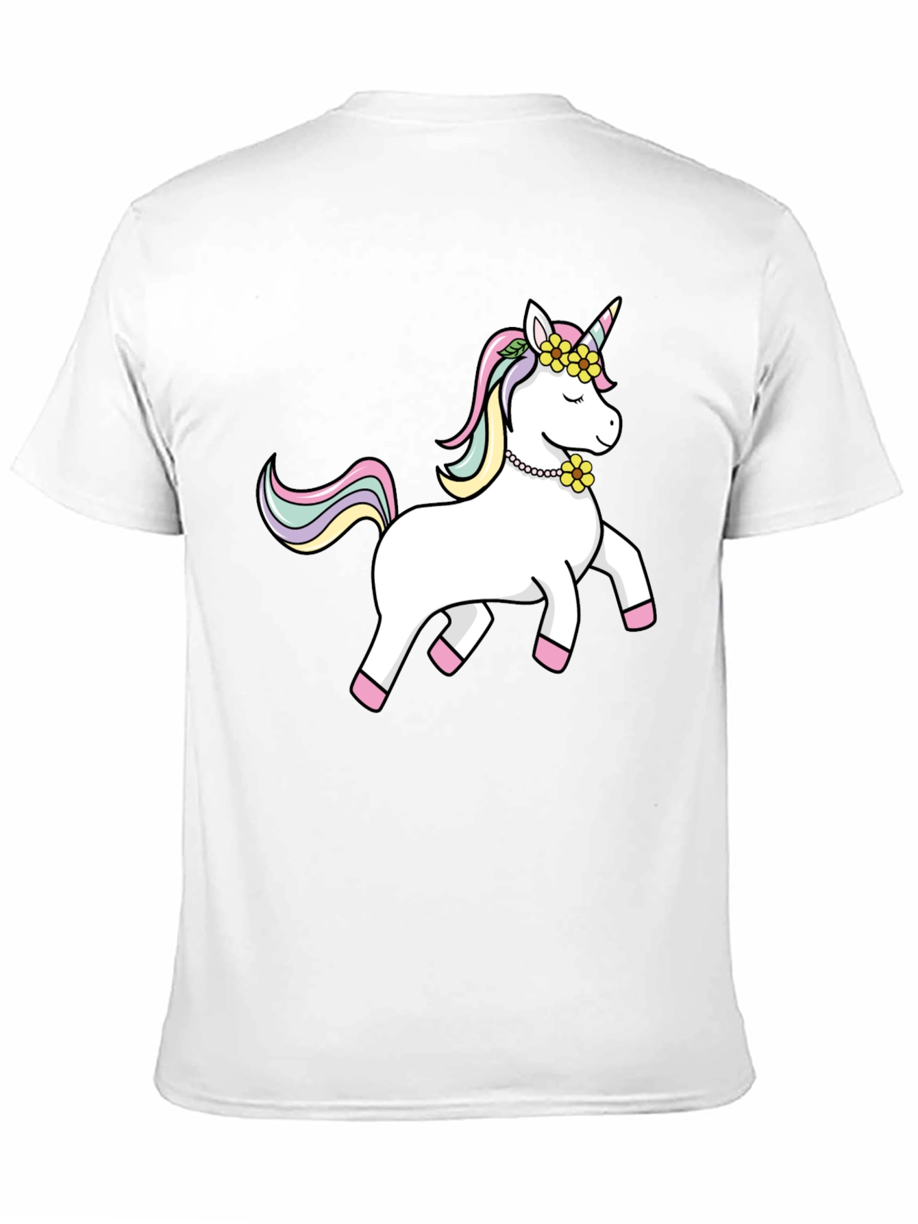 Black Unicorn Graphic Tee - Black Cotton Casual Shirt view 11