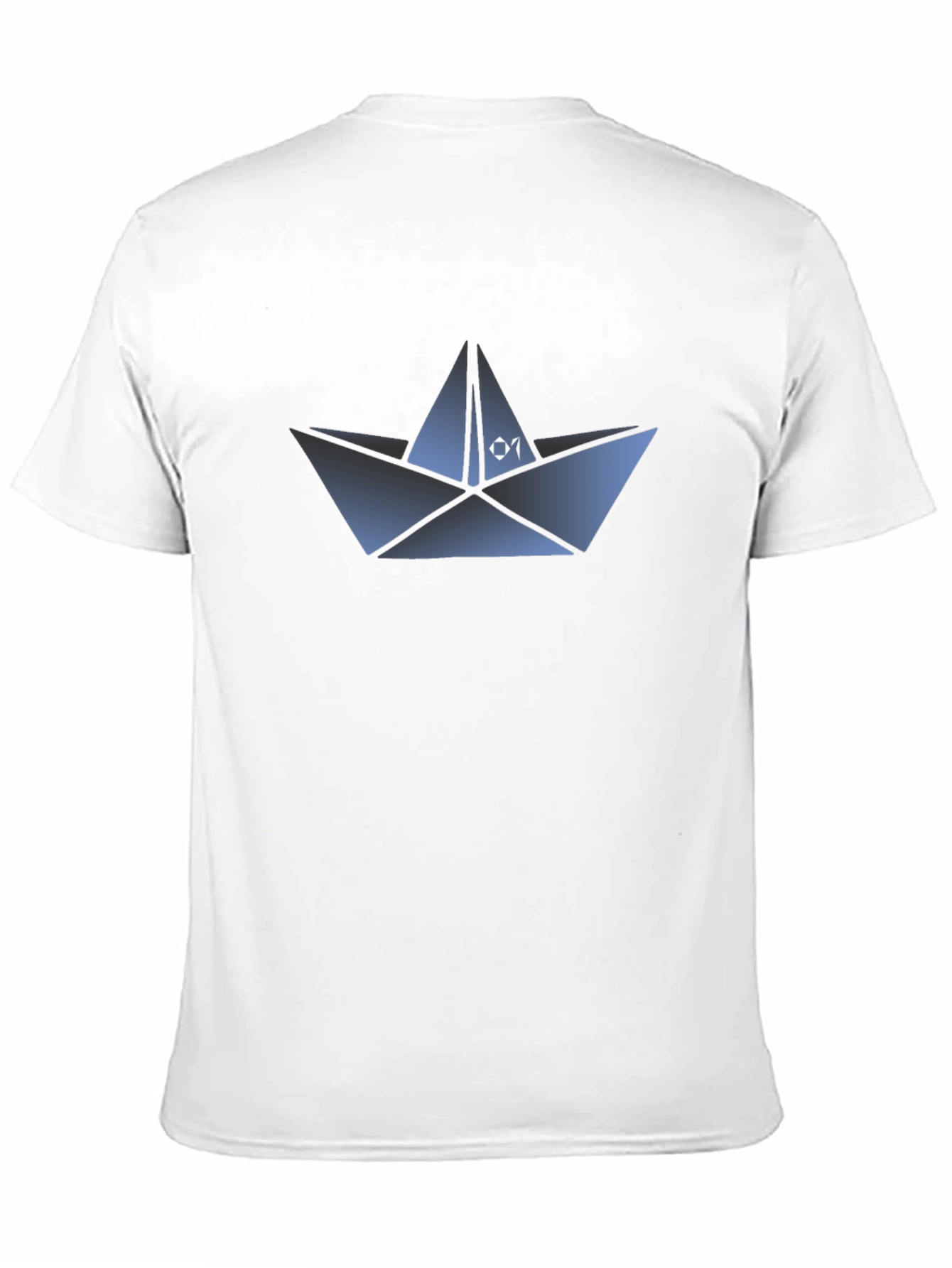 Black Paper Boat Graphic Tee - Unique Origami Design view 11